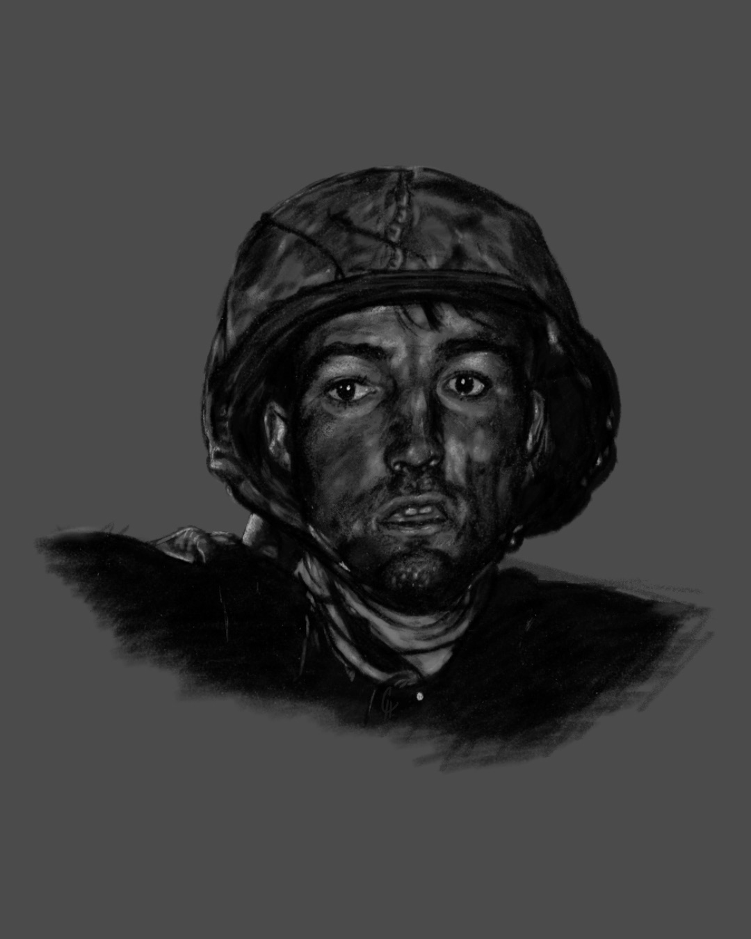 "THOUSAND YARD STARE" (DIGITAL ART CREATED VIA ADOBE FRESCO)