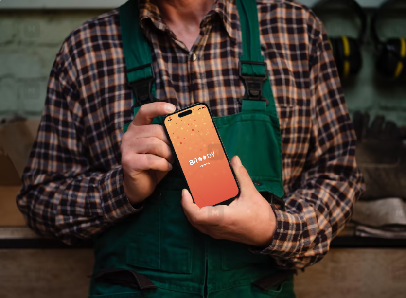 BROODY APP OPENING SCREEN MOCKUP
