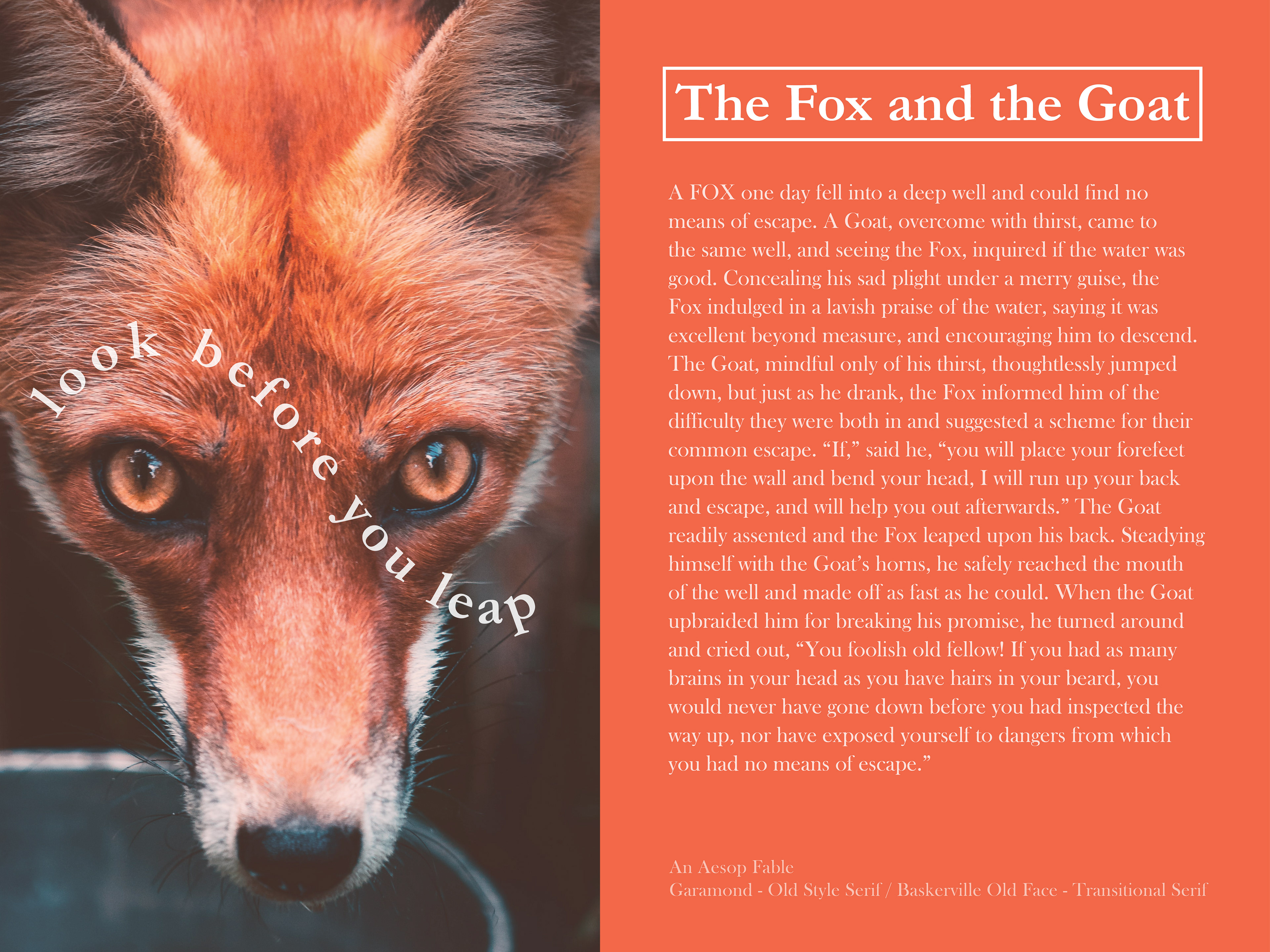 "THE FOX AND THE GOAT" SHORT STORY DESIGN 