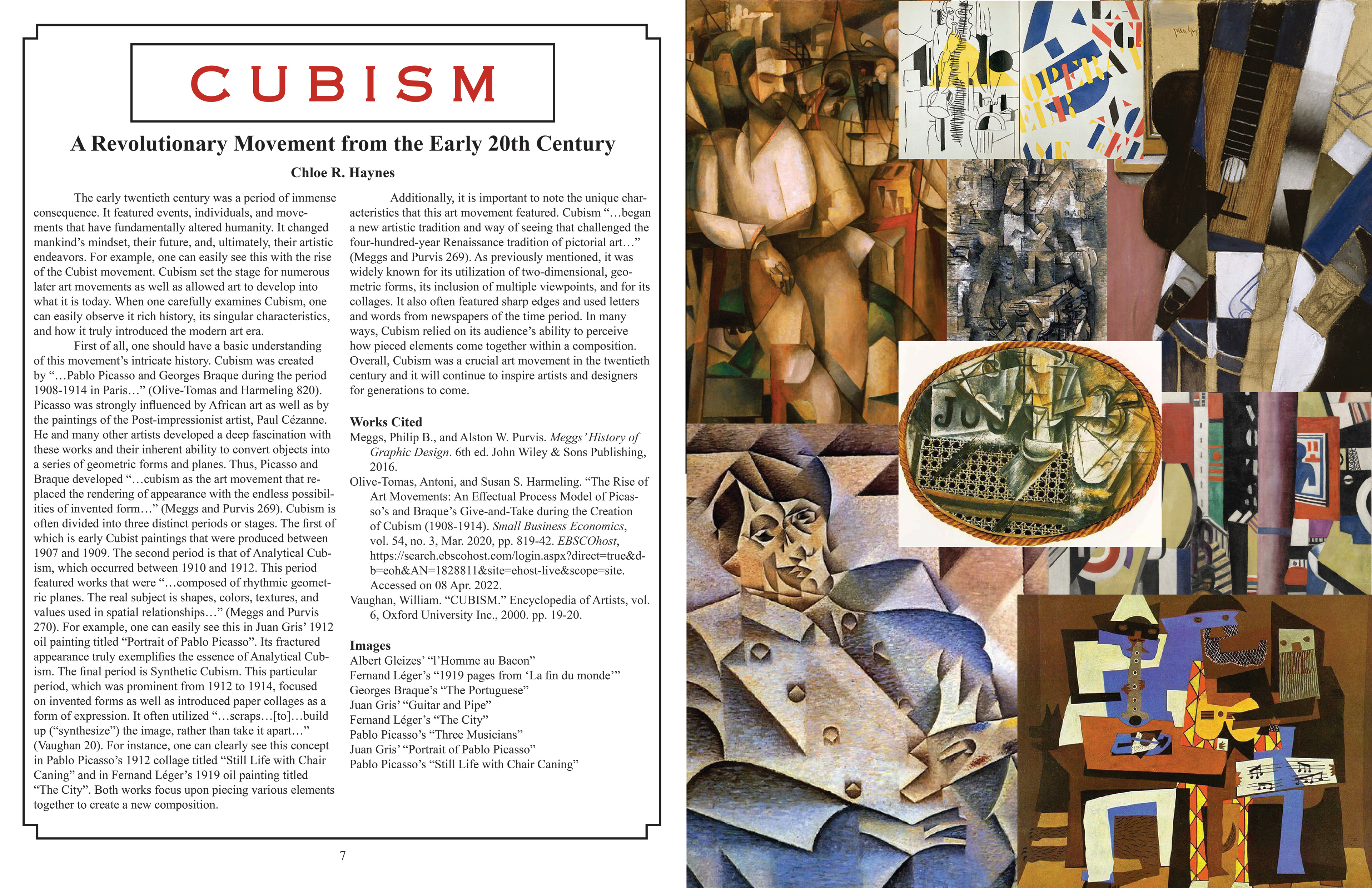 HISTORY OF DESIGN BOOKLET (CUBISM CHAPTER)