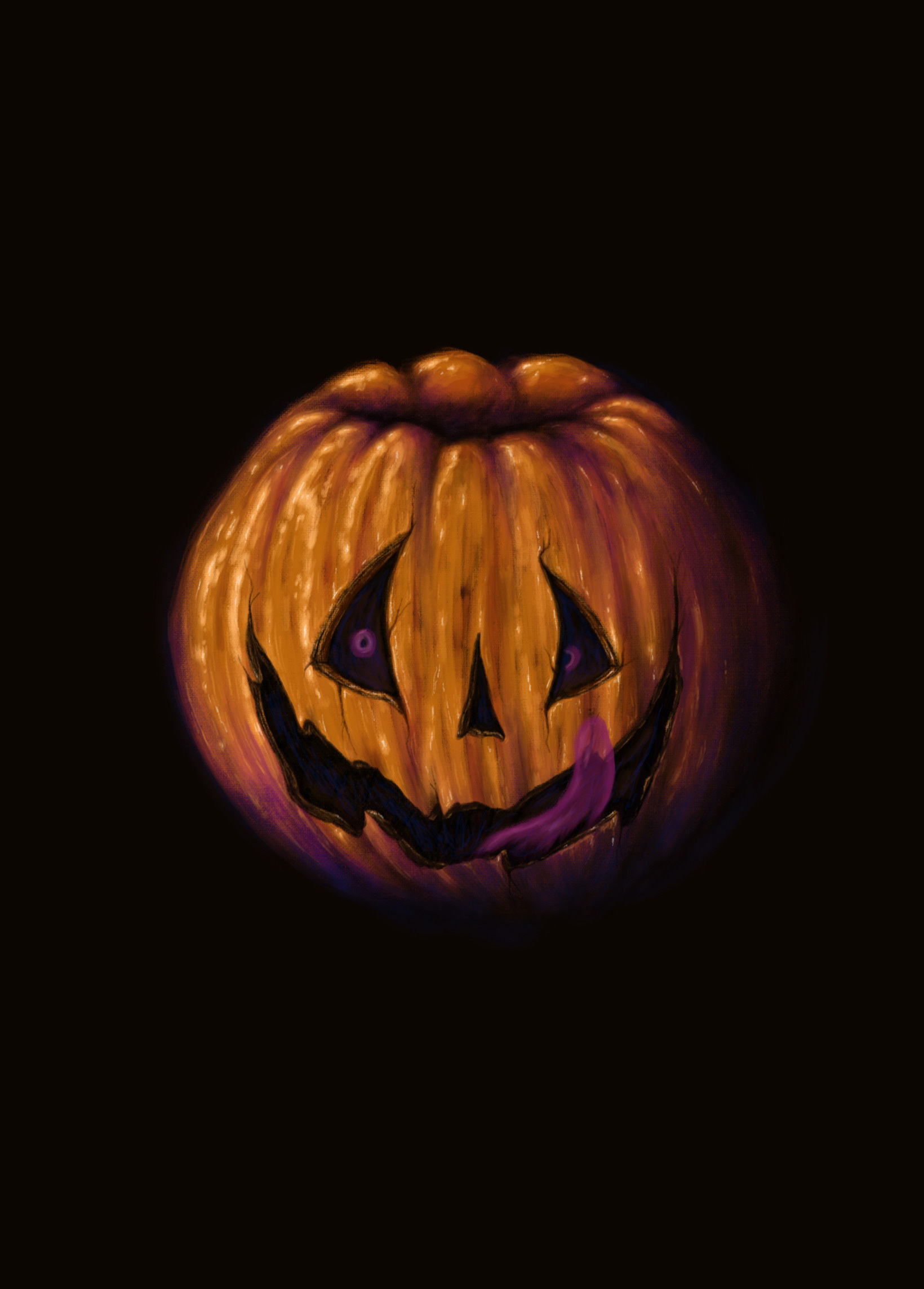 HALLOWEEN ART PROCESS IMAGE (DIGITAL ART CREATED VIA ADOBE FRESCO)