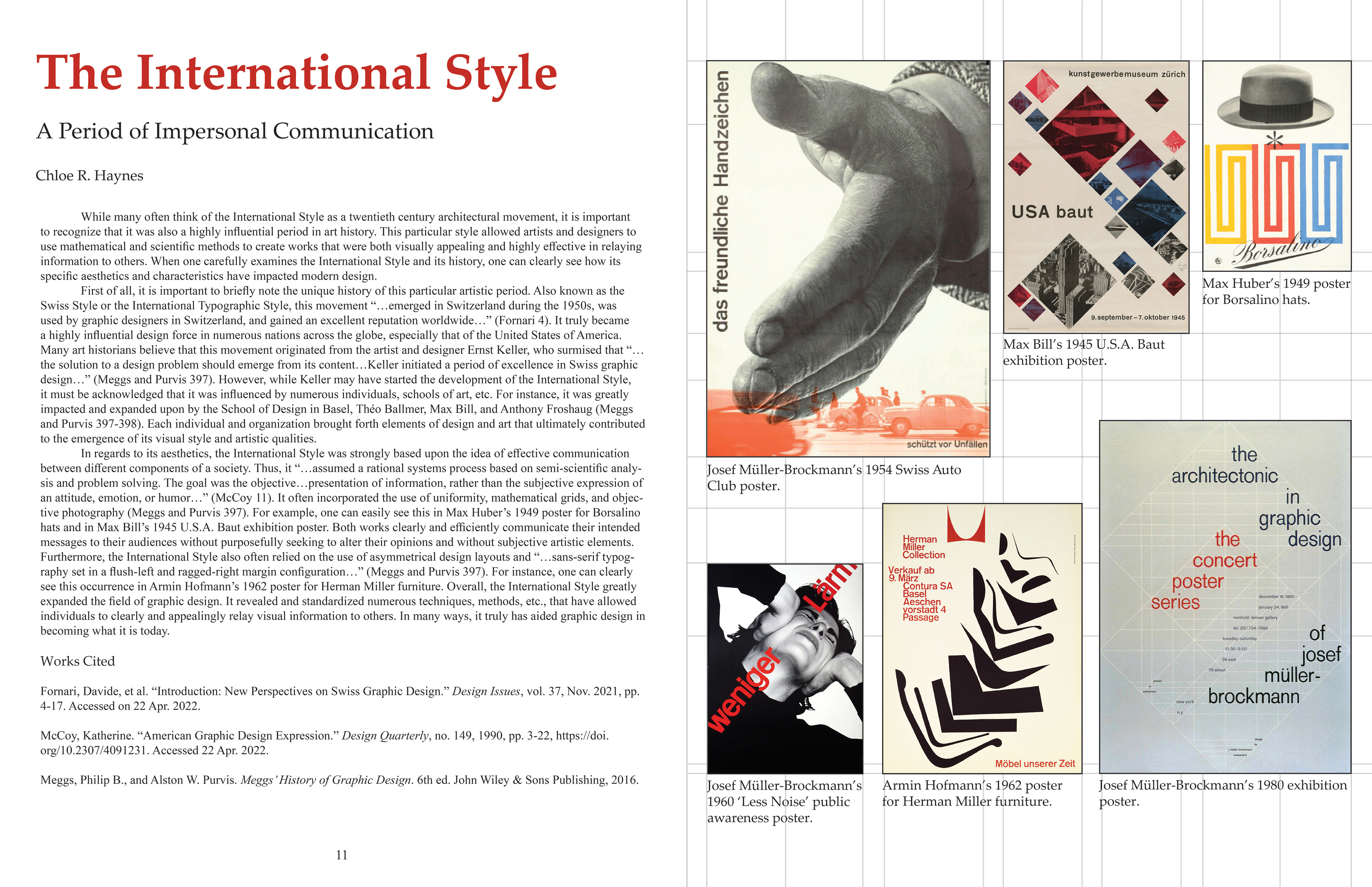 HISTORY OF DESIGN BOOKLET (THE INTERNATIONAL STYLE CHAPTER)