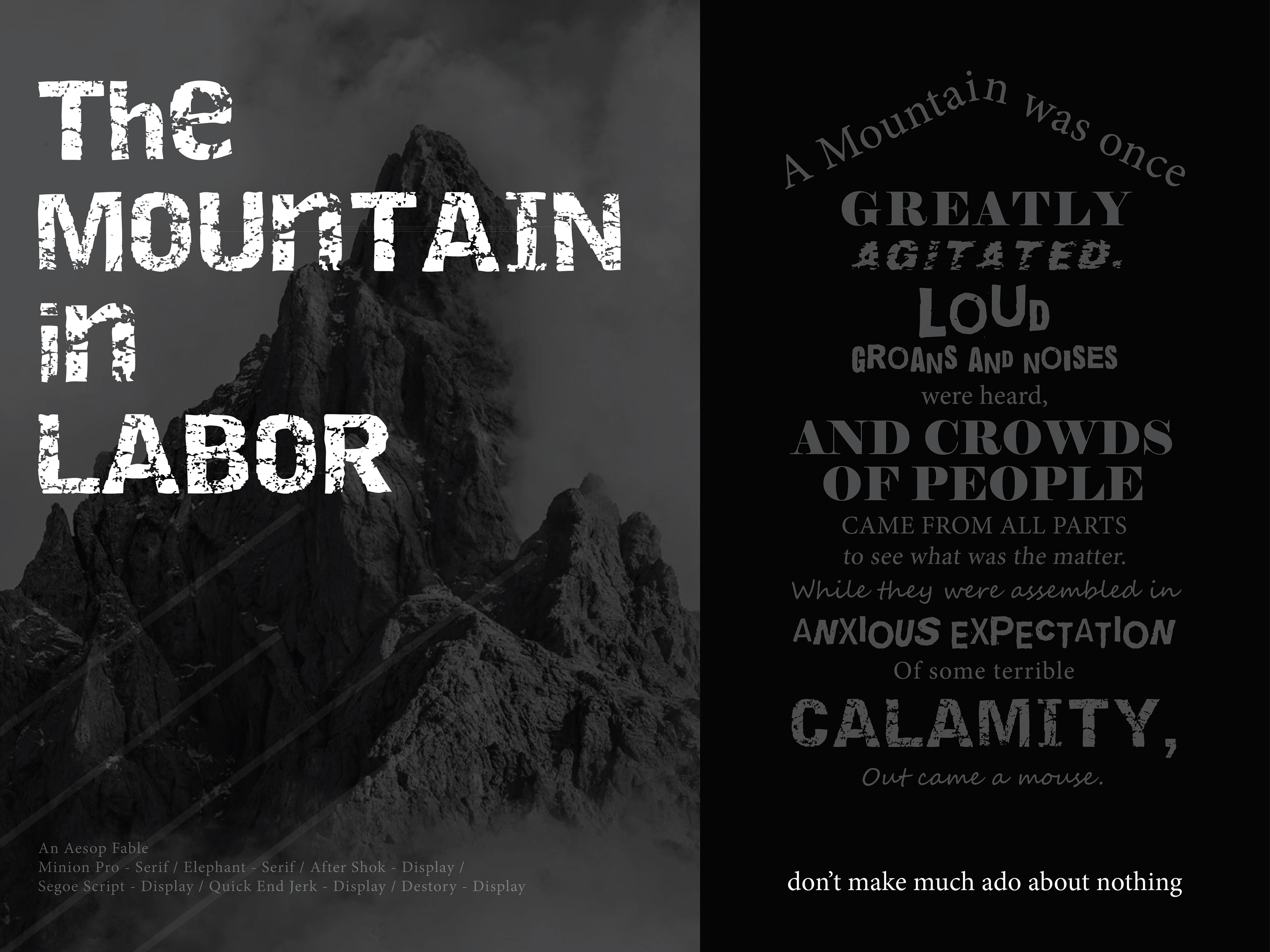 "THE MOUNTAIN IN LABOR" SHORT STORY DESIGN 
