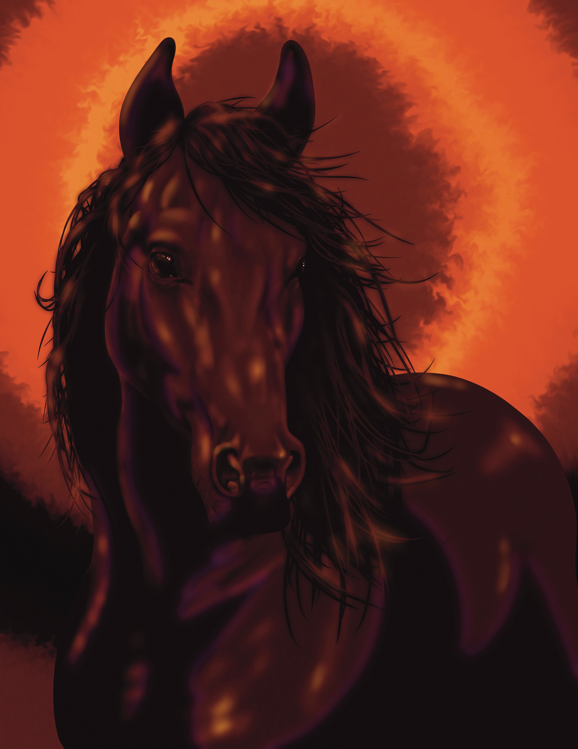 "BLAZING" (DIGITAL ART CREATED VIA PROCREATE)