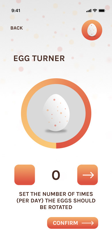 BROODY APP EGG TURNER FEATURE