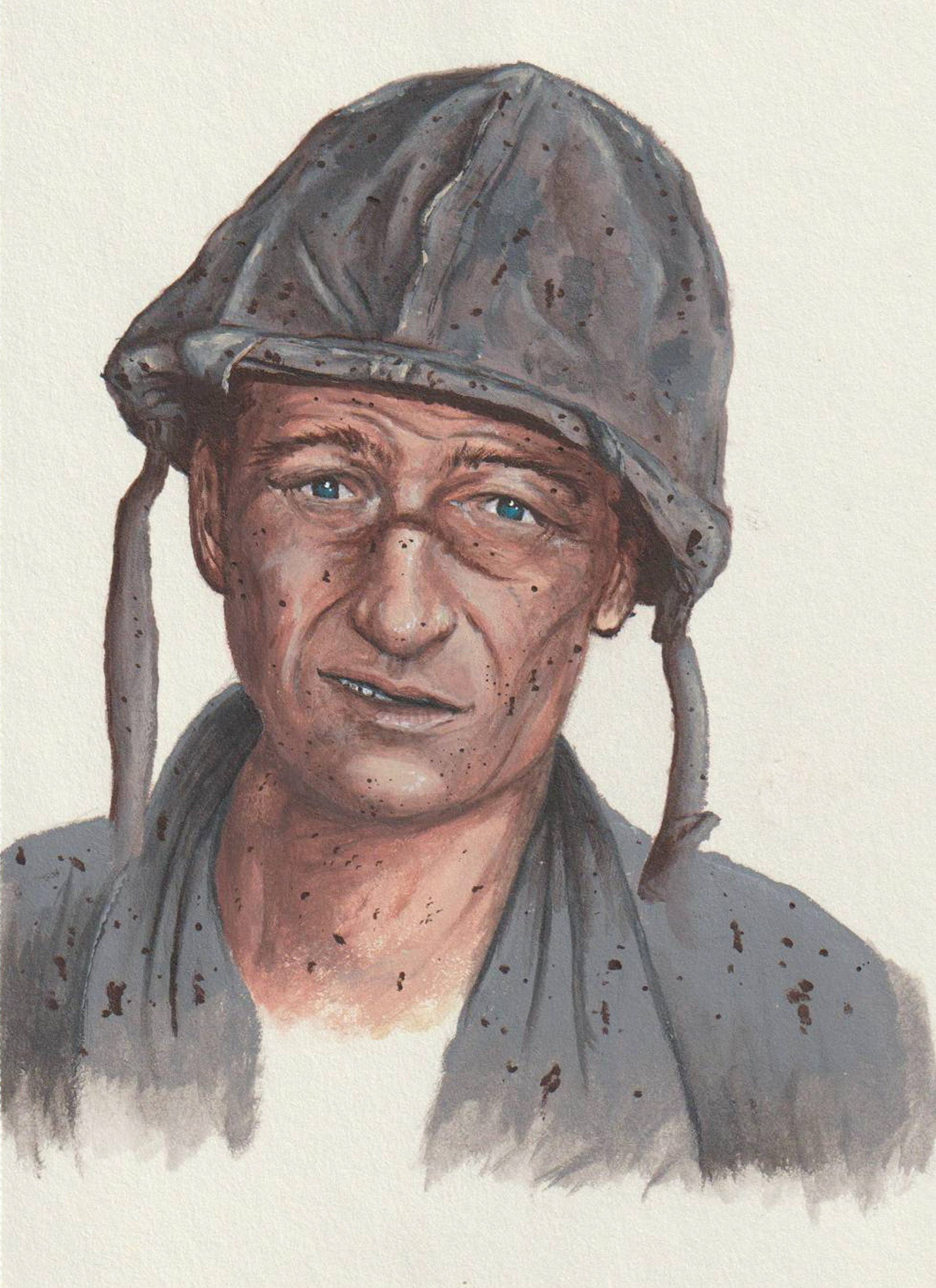 JOHN WAYNE (ACRYLIC PAINT ON CANVAS PAPER) 