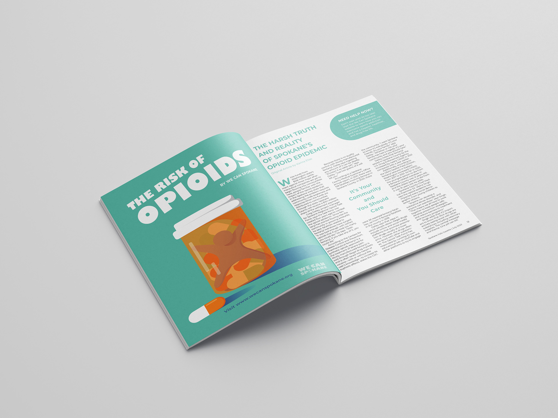 WE CAN SPOKANE EDITORIAL SPREAD MOCKUP