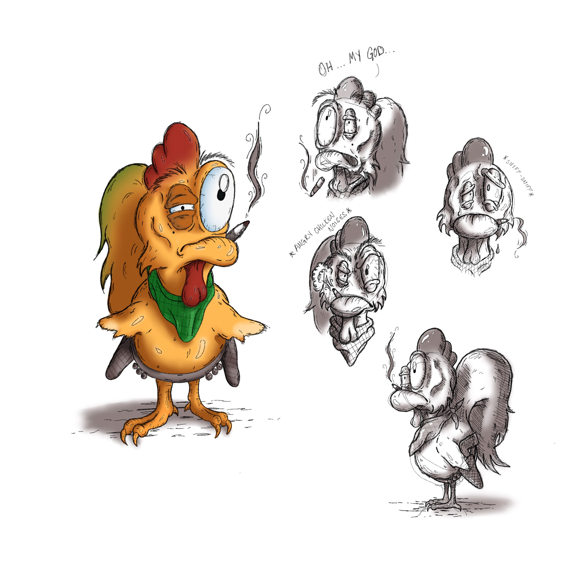 CARTOON CHARACTER DESIGN (DIGITAL ART CREATED VIA PROCREATE)