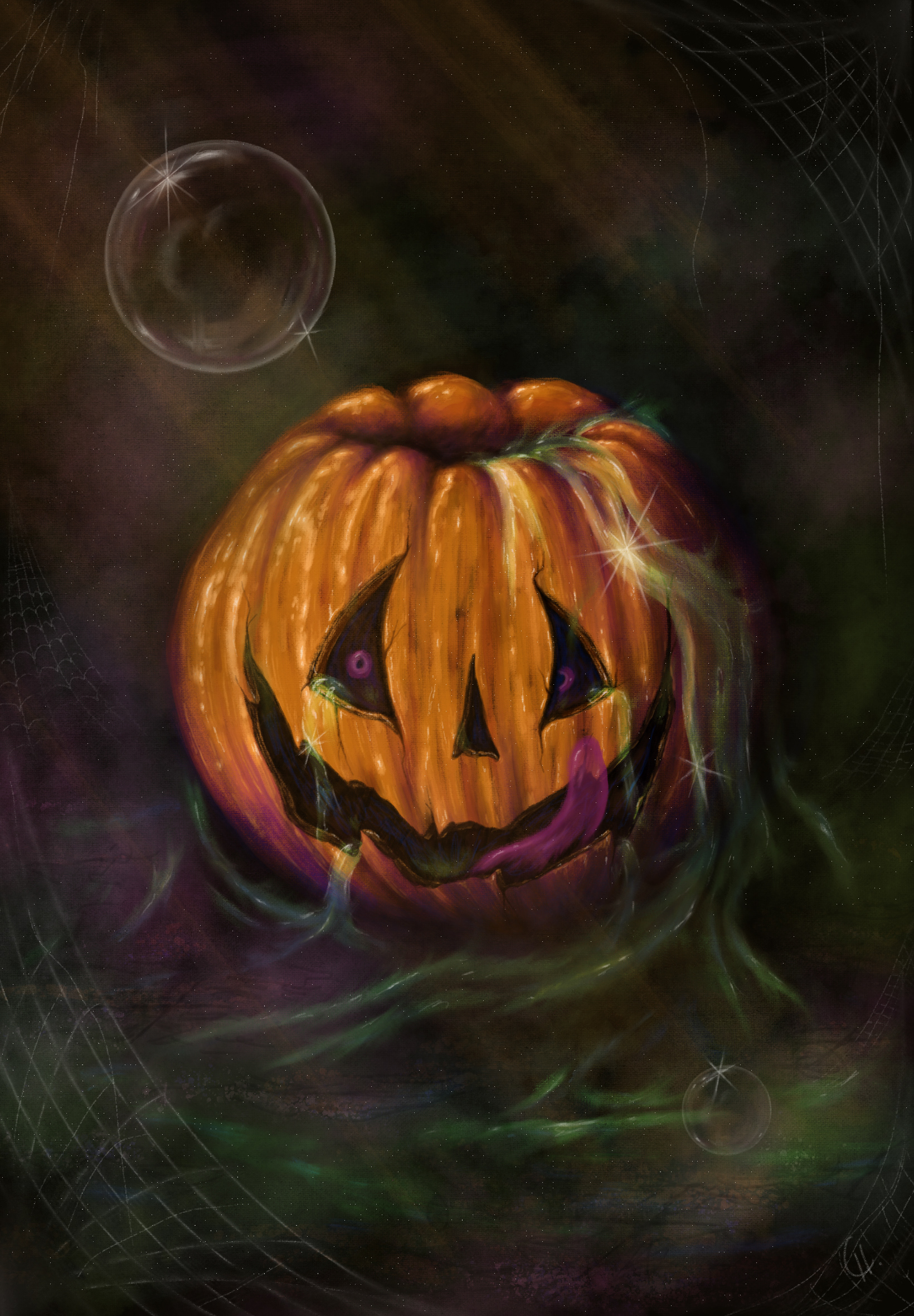 Halloween Art (DIGITAL ART CREATED VIA ADOBE FRESCO)