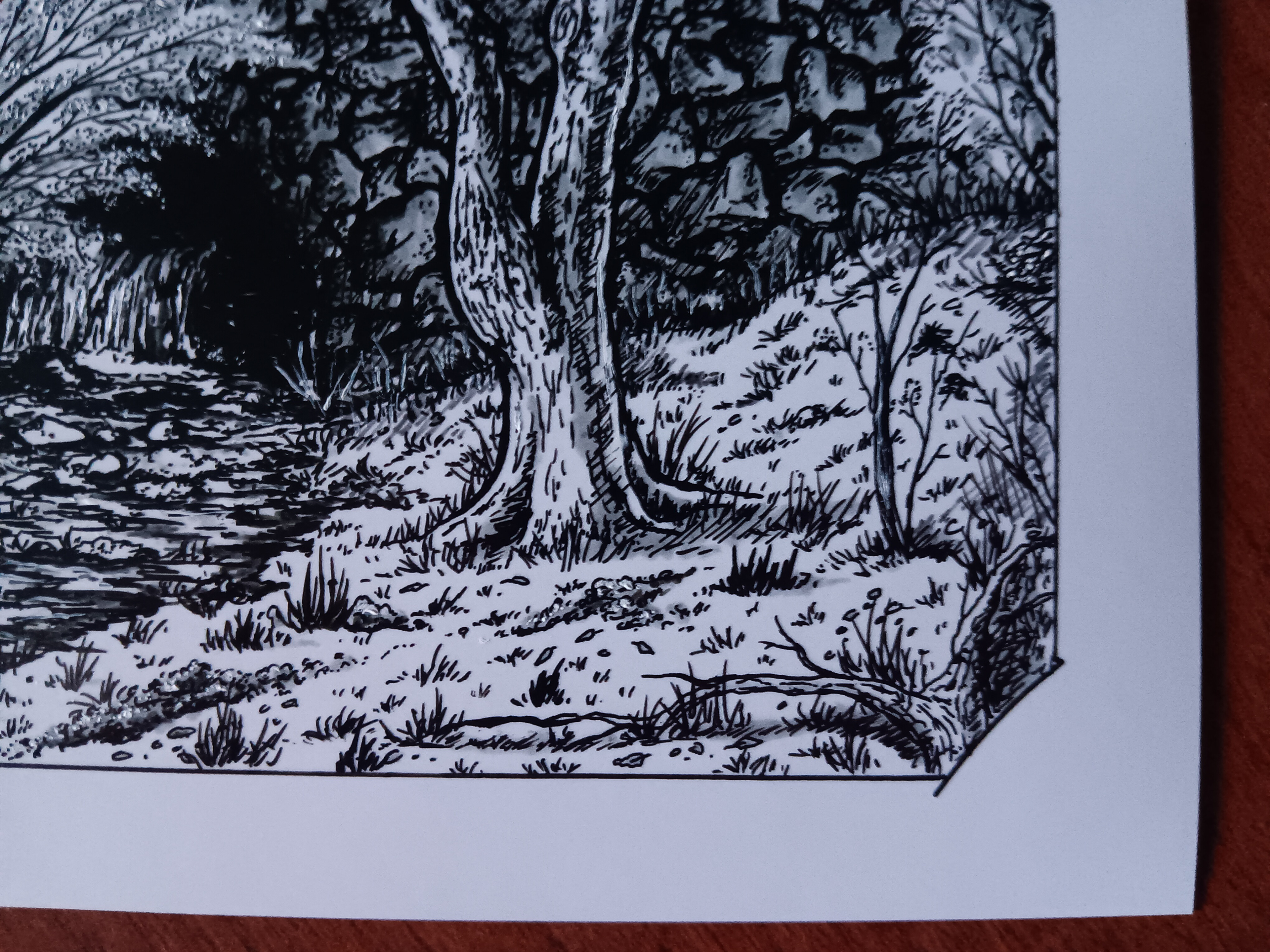 "HIDDEN AWAY" (ILLUSTRATION MARKER ON GLOSSY PHOTO PAPER)