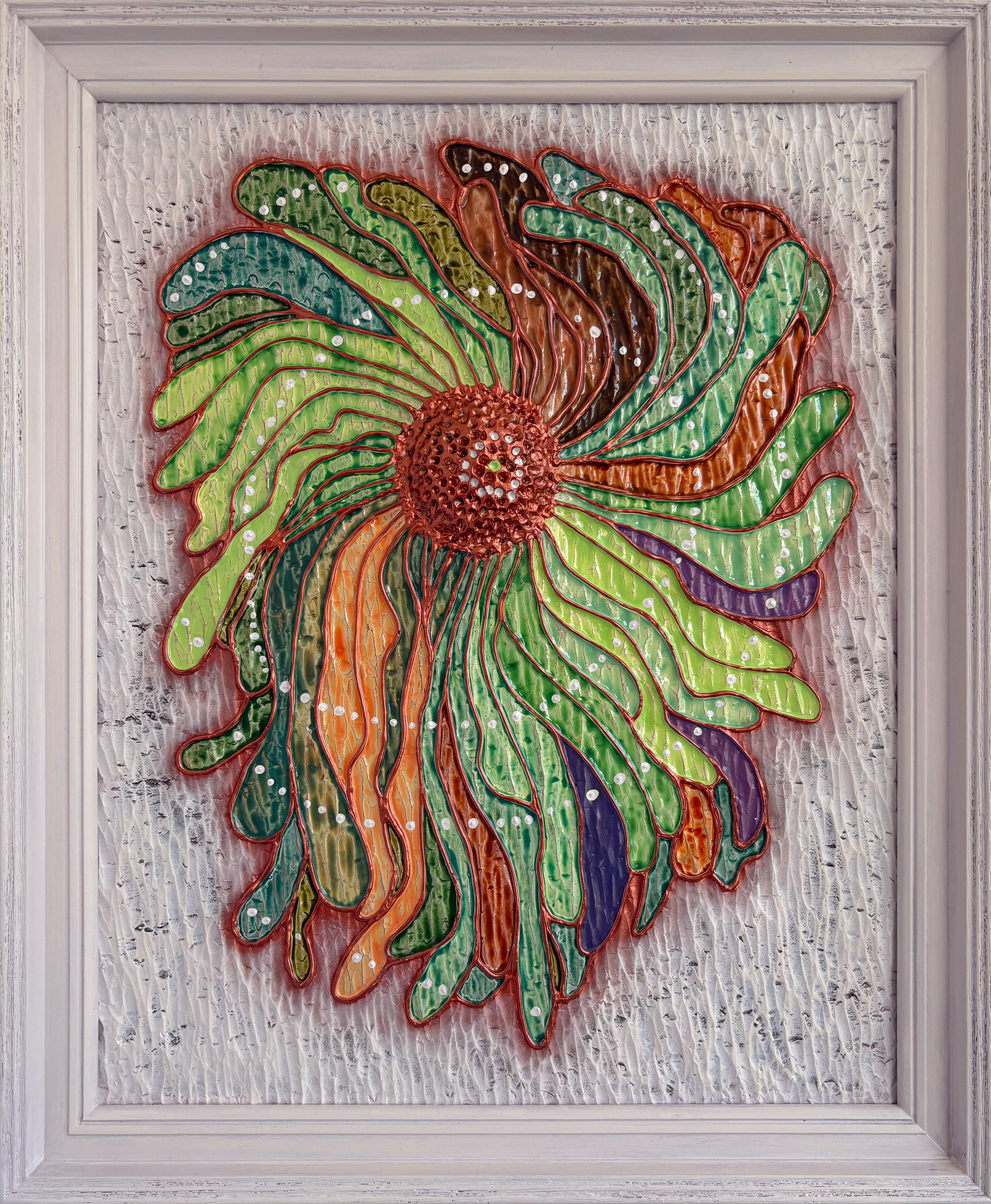 "Lava Flow", 2026, acrylic on sintra, 33.5" x 17.5"
