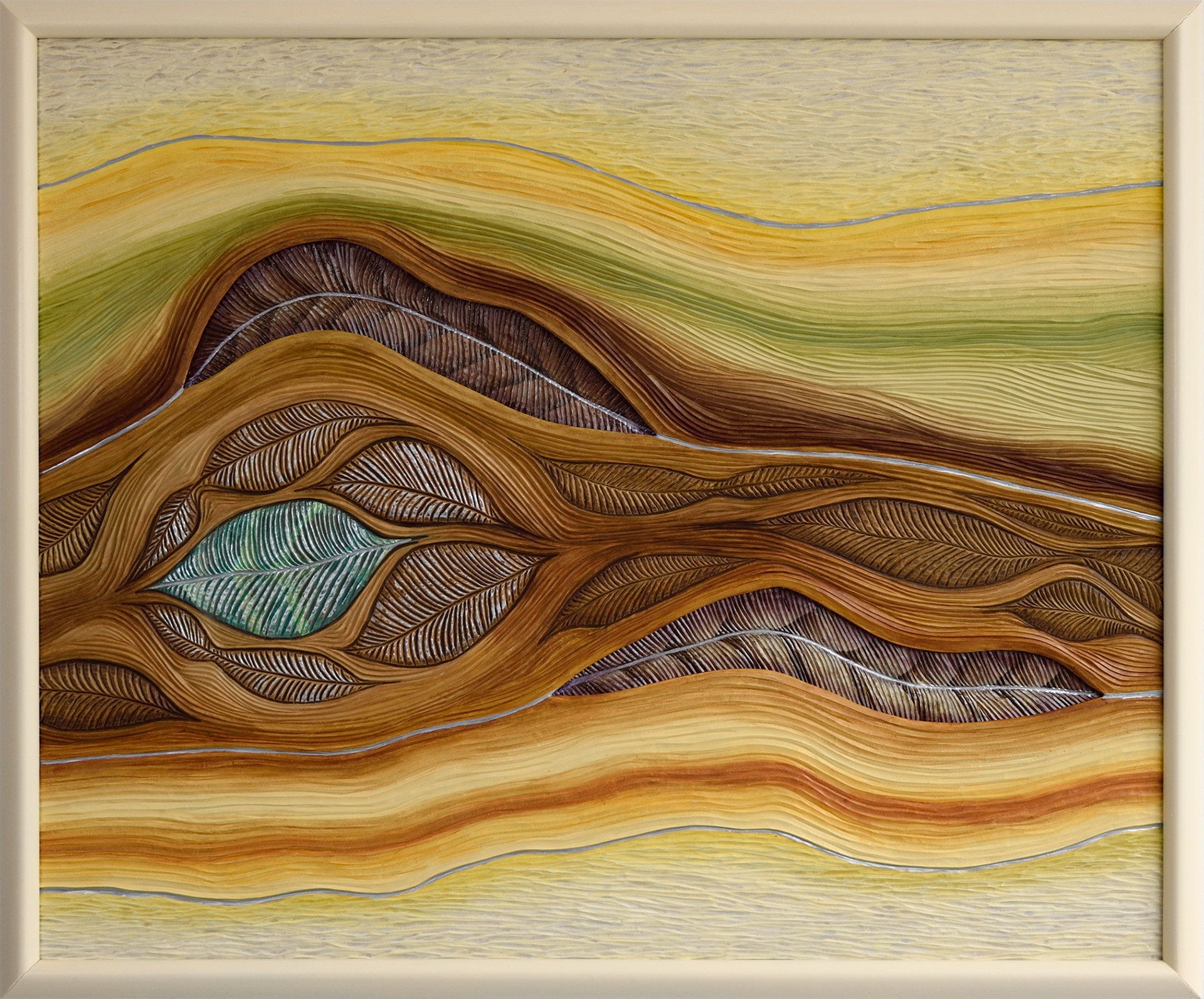 Sediment”, 2024, acrylic on sintra, 32.5” x 39.5”