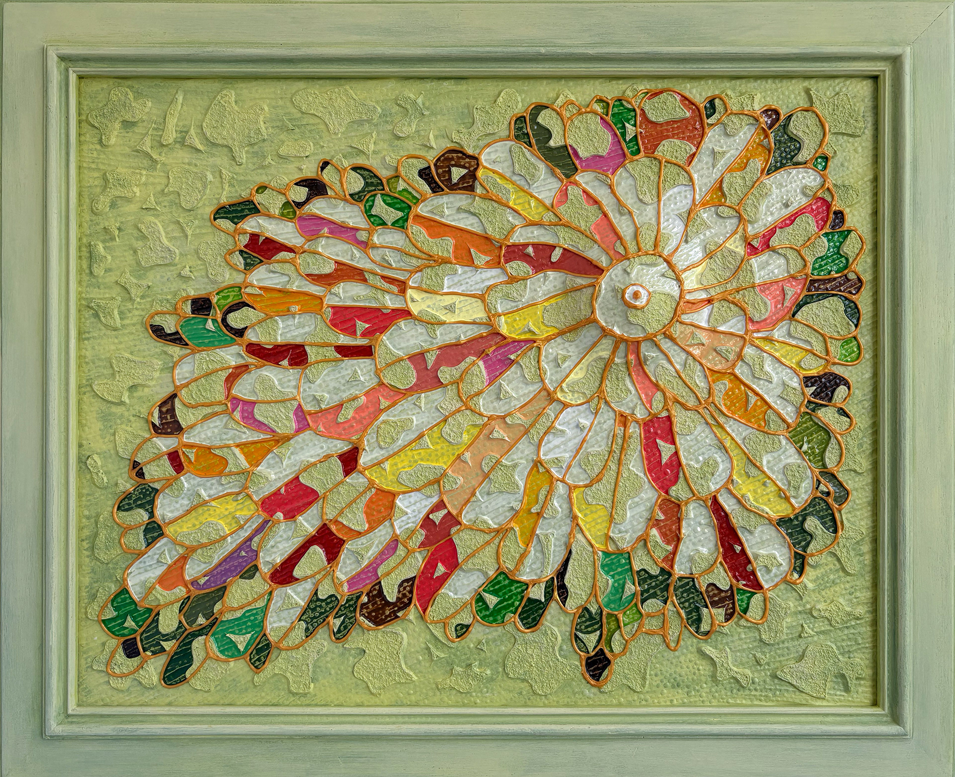 "Tropical Island", 2026, acrylic on sintra, 25.5" x 31"