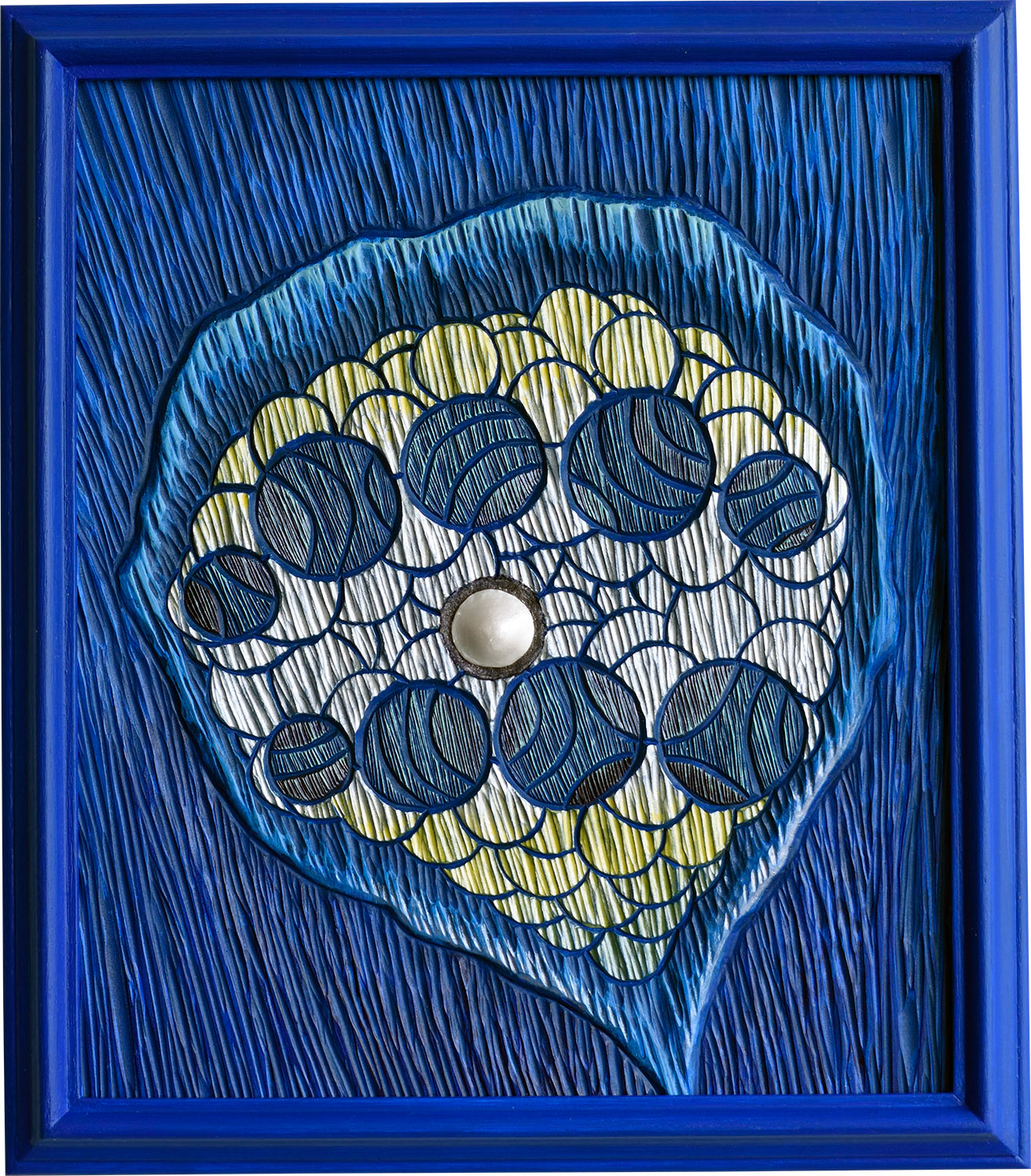 "Shell Strata", 2023, acrylic on sintra, 15.75" x 13.75"