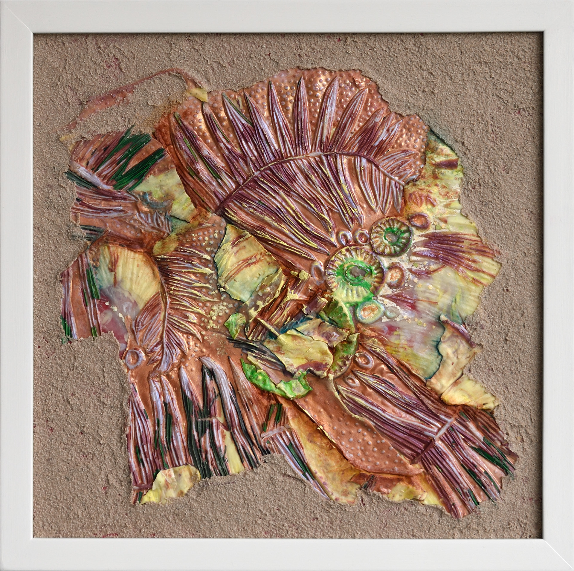 “Fossil”, 2024, acrylic on sintra, 13.25” x 13.25”