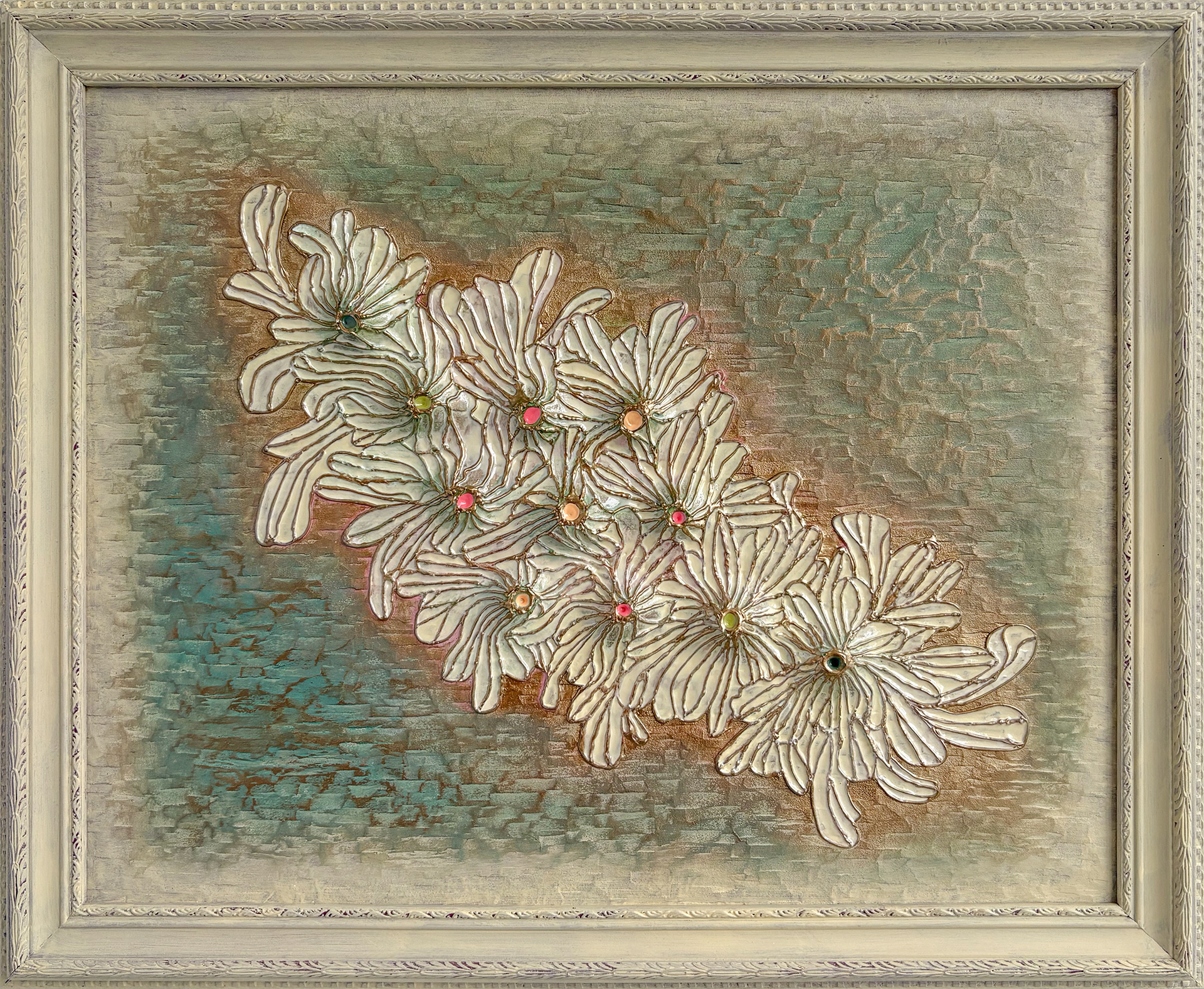 "Island", 2025, acrylic on sintra, 19" x 23"