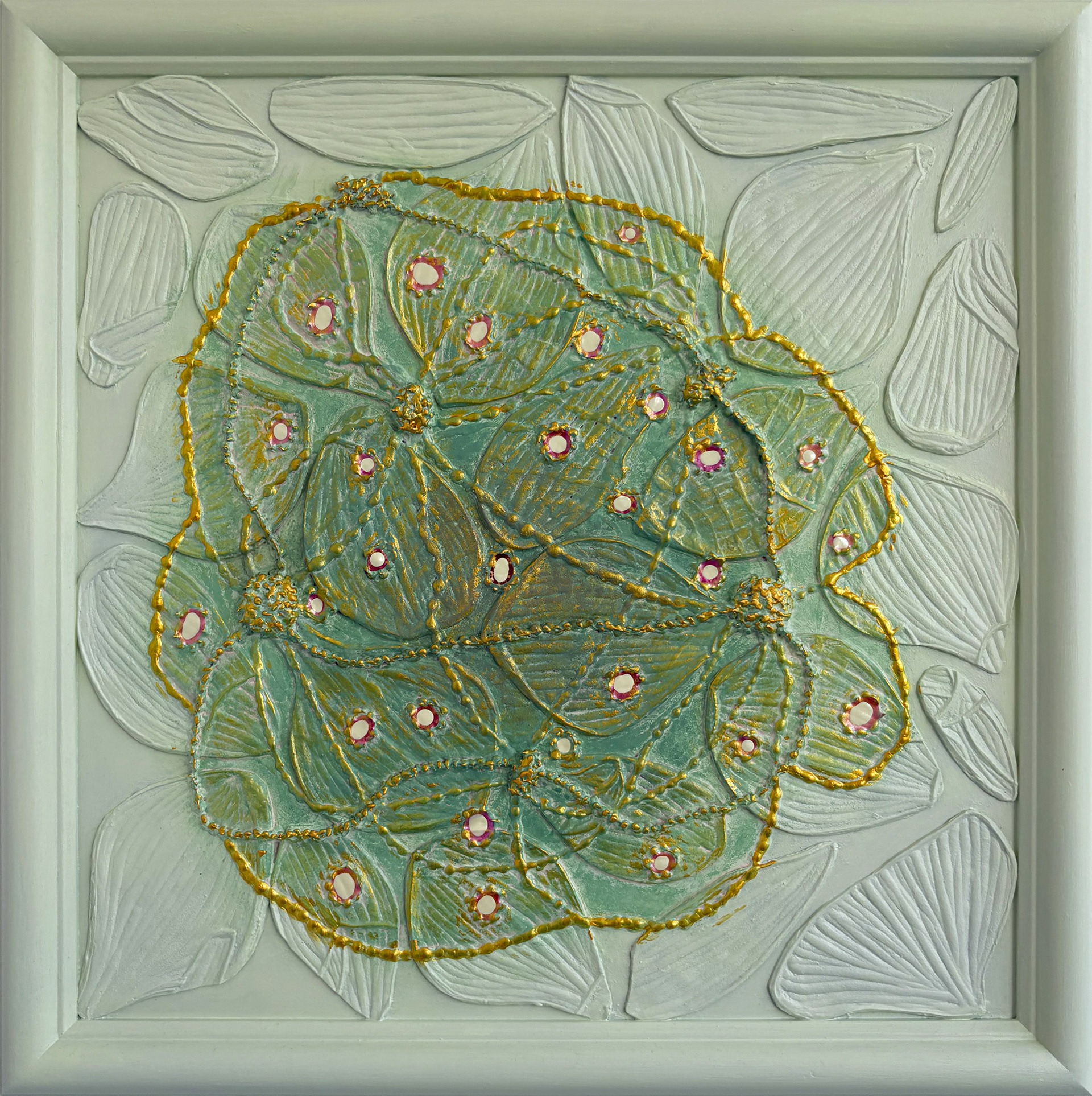 "Magnolia", 2026, acrylic on sintra, 19" x 19"