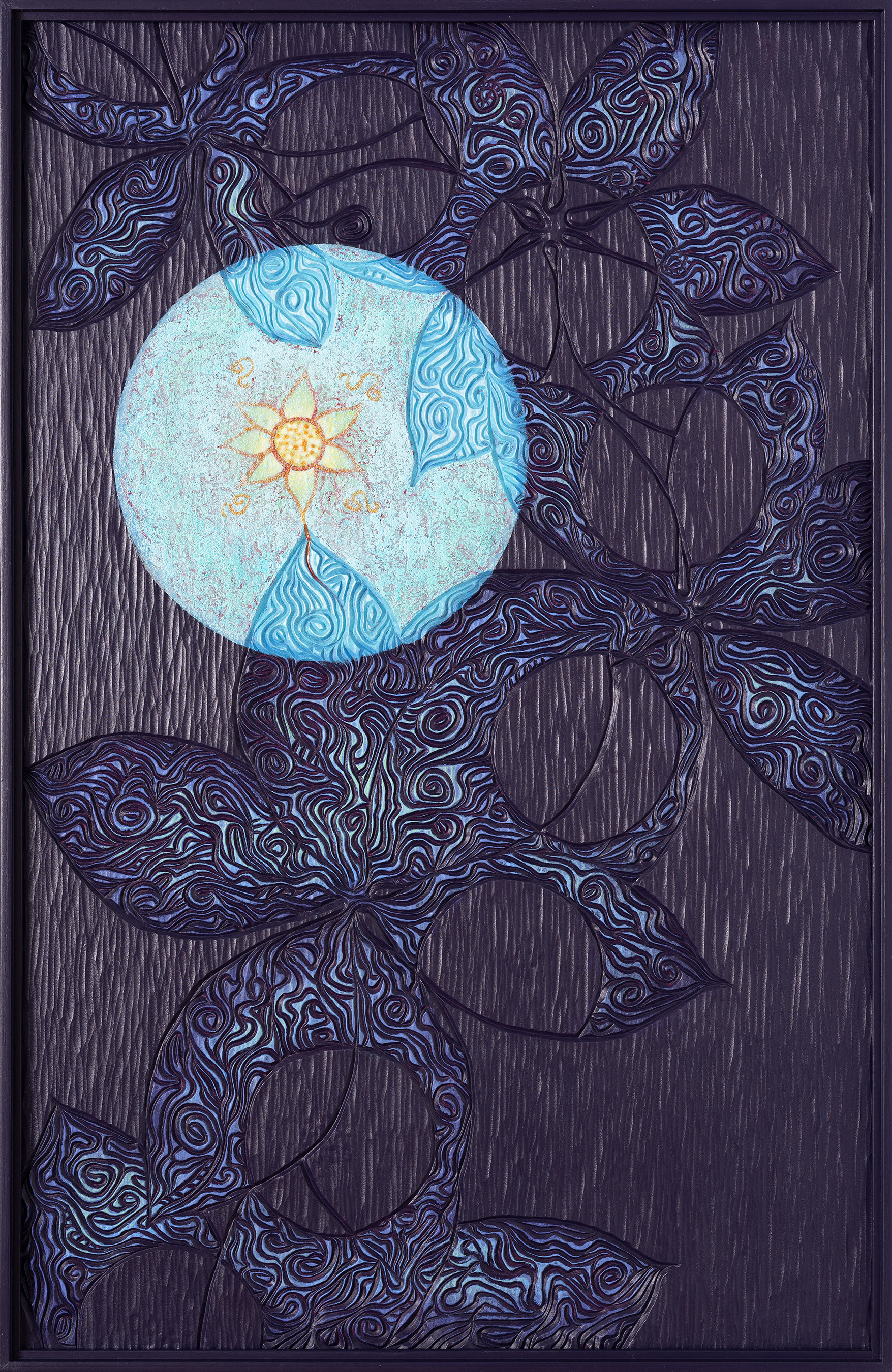 "Sequence", 2024, acrylic on sintra, 34" x 22"