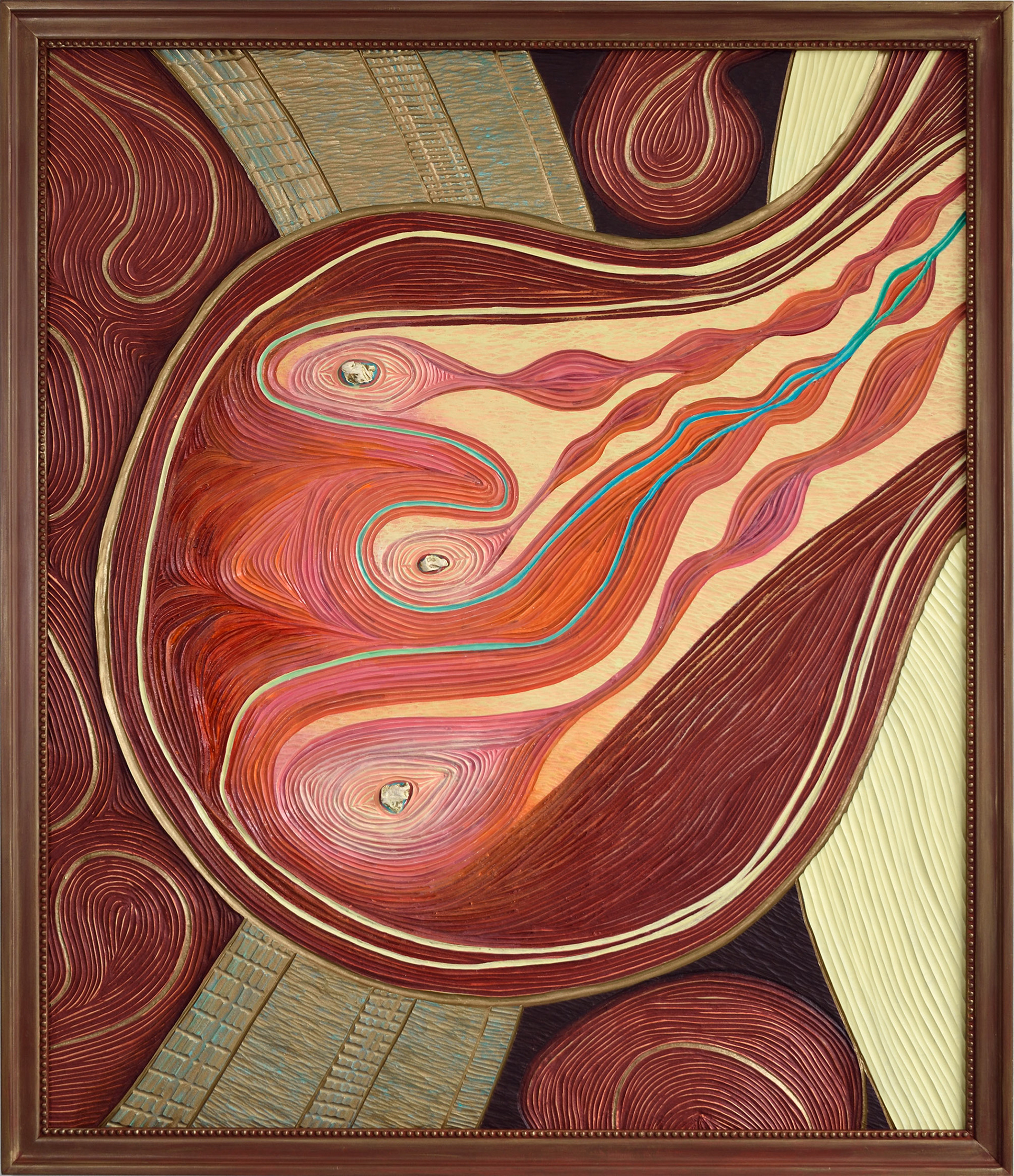 “Magma”, 2024, acrylic on sintra, 37.5” x 32.5”