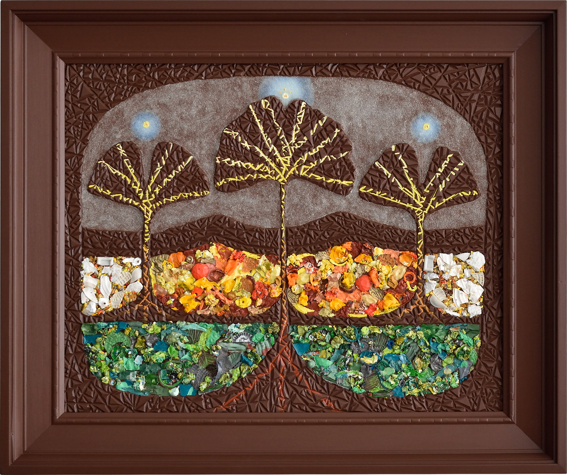 "Symbiosis", 2023, acrylic on sintra, 20.75" x 24.75"