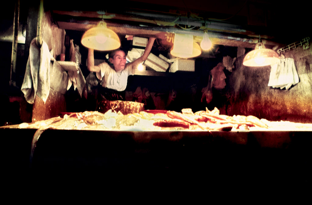 Hong Kong-Marché alimentaire de Temple Street-04-11-1990