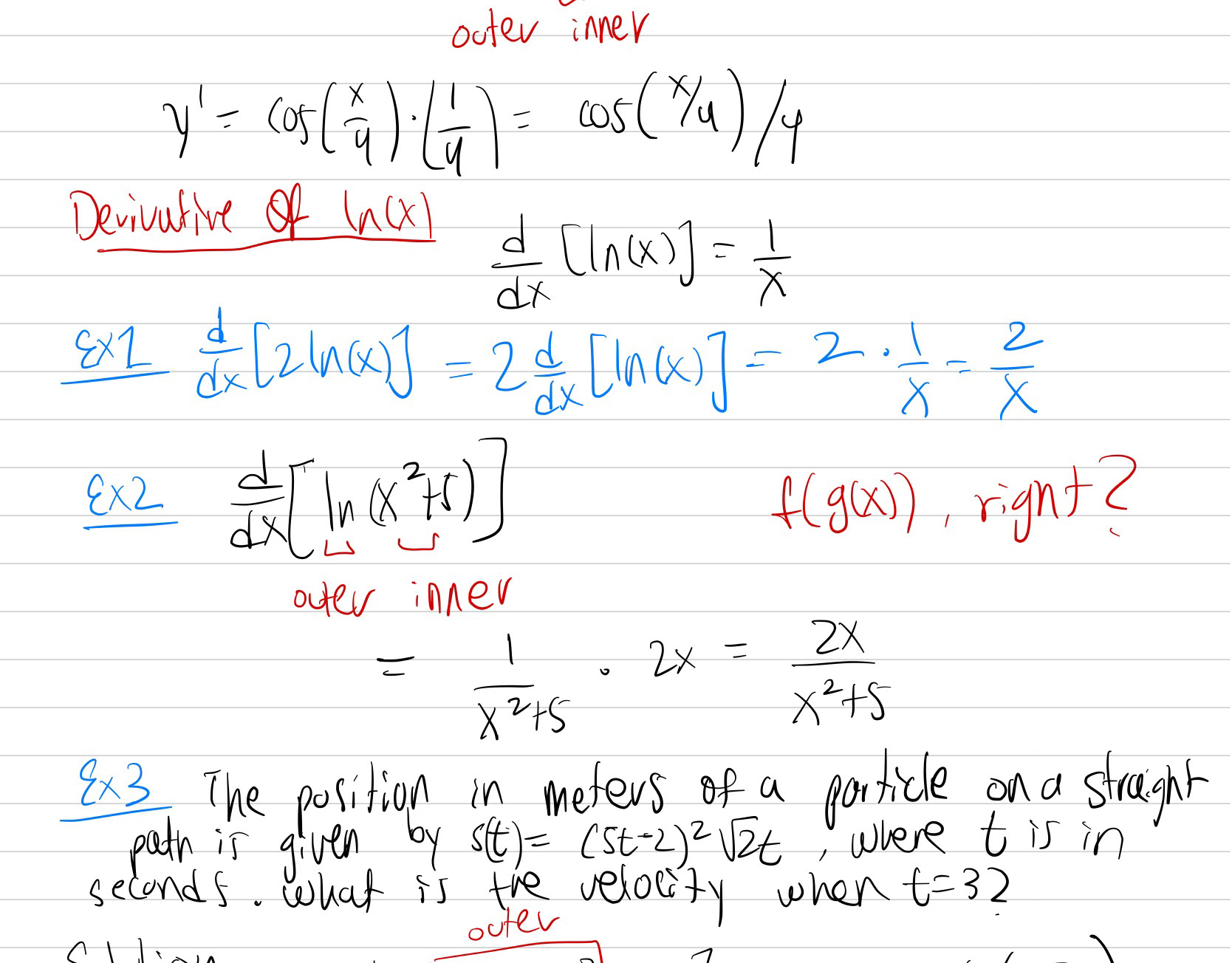 Rafael Ceja Ayala - Lesson11-The Chain Rule; Natural Log Function