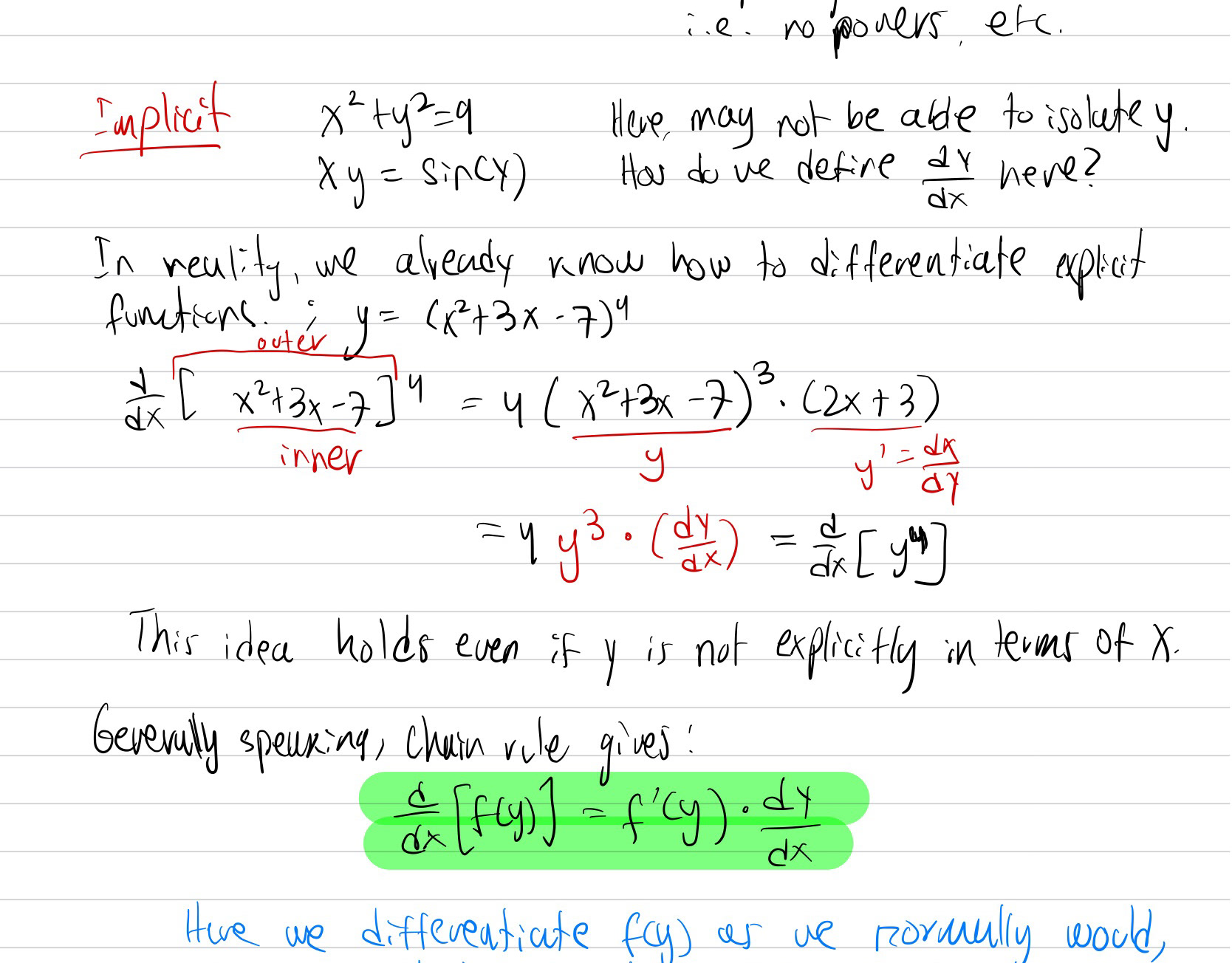 implicit differentiation formula