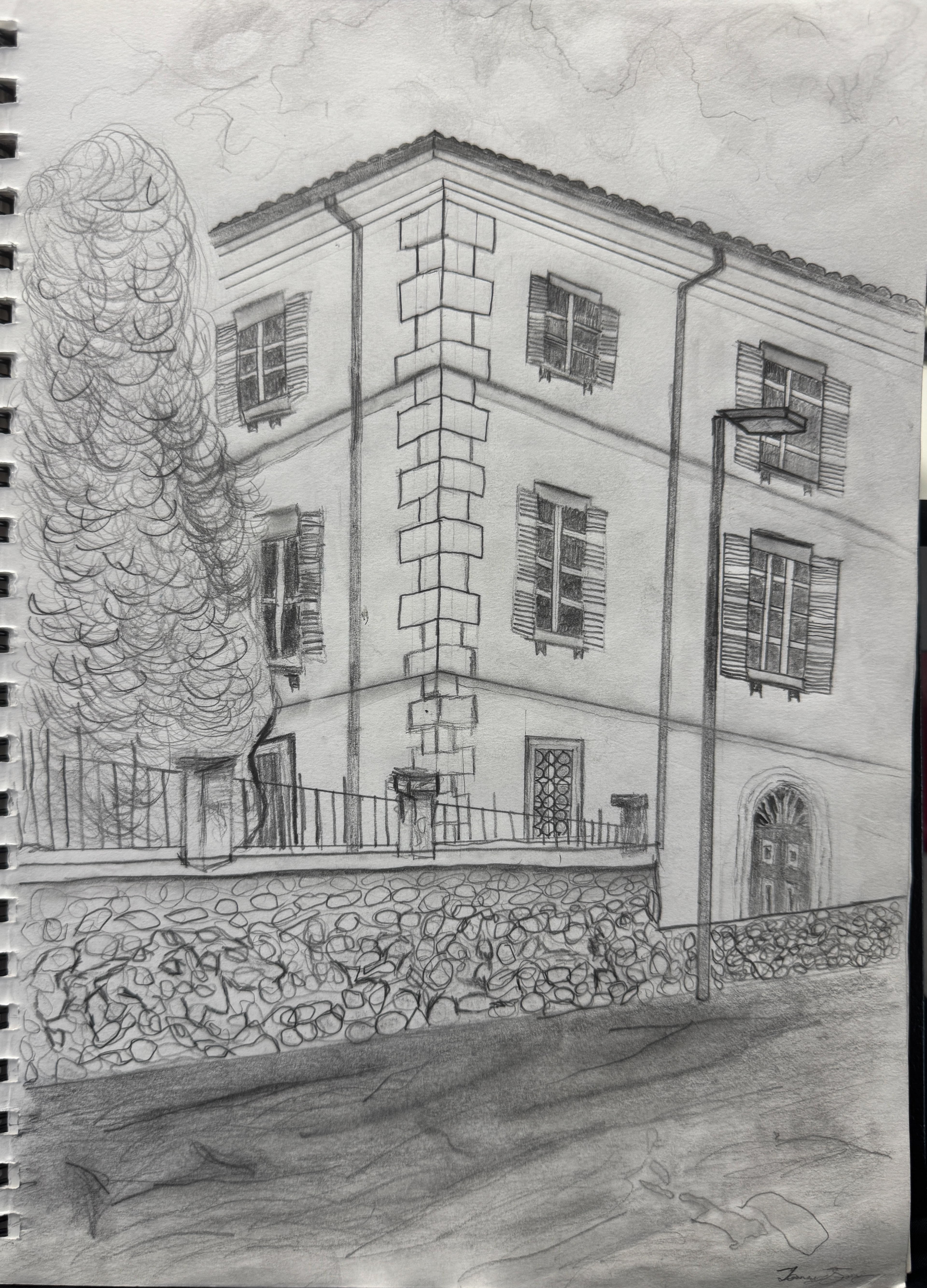Virginia Tech Steger Center Perspective Drawing
