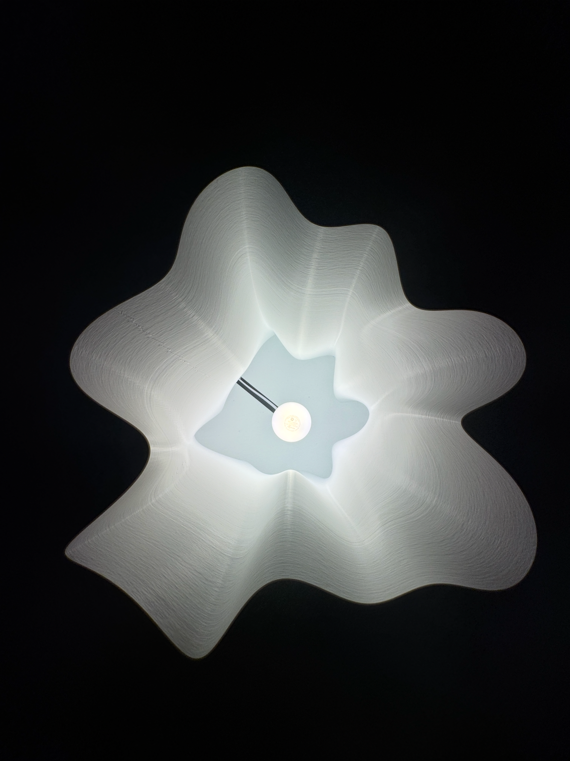 3D printed "tree trunk" lamp