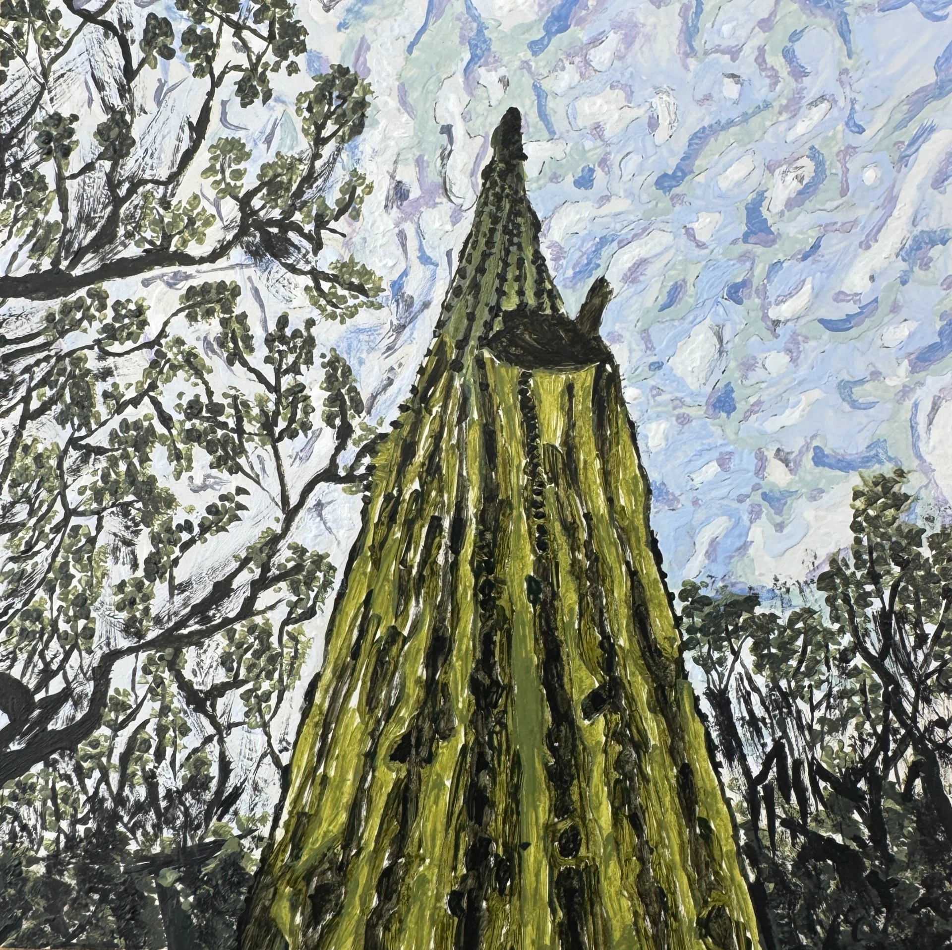 Acrylic cactus painting