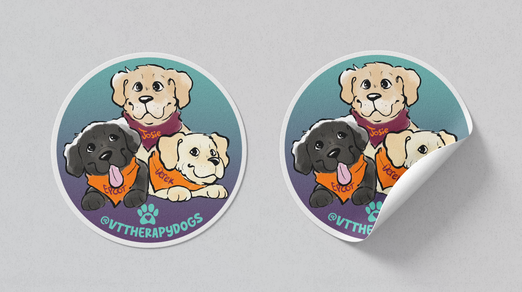 Virginia Tech Therapy Dogs Annual Sticker