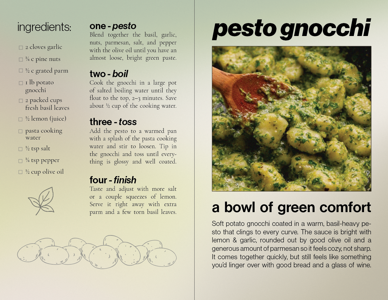 Pesto Gnocchi Spread