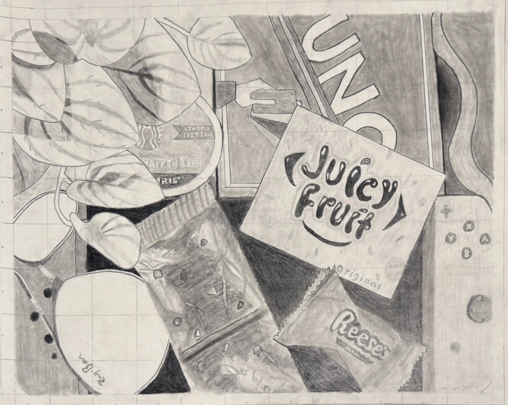 Pencil grid collage, 1x1 to 3x3