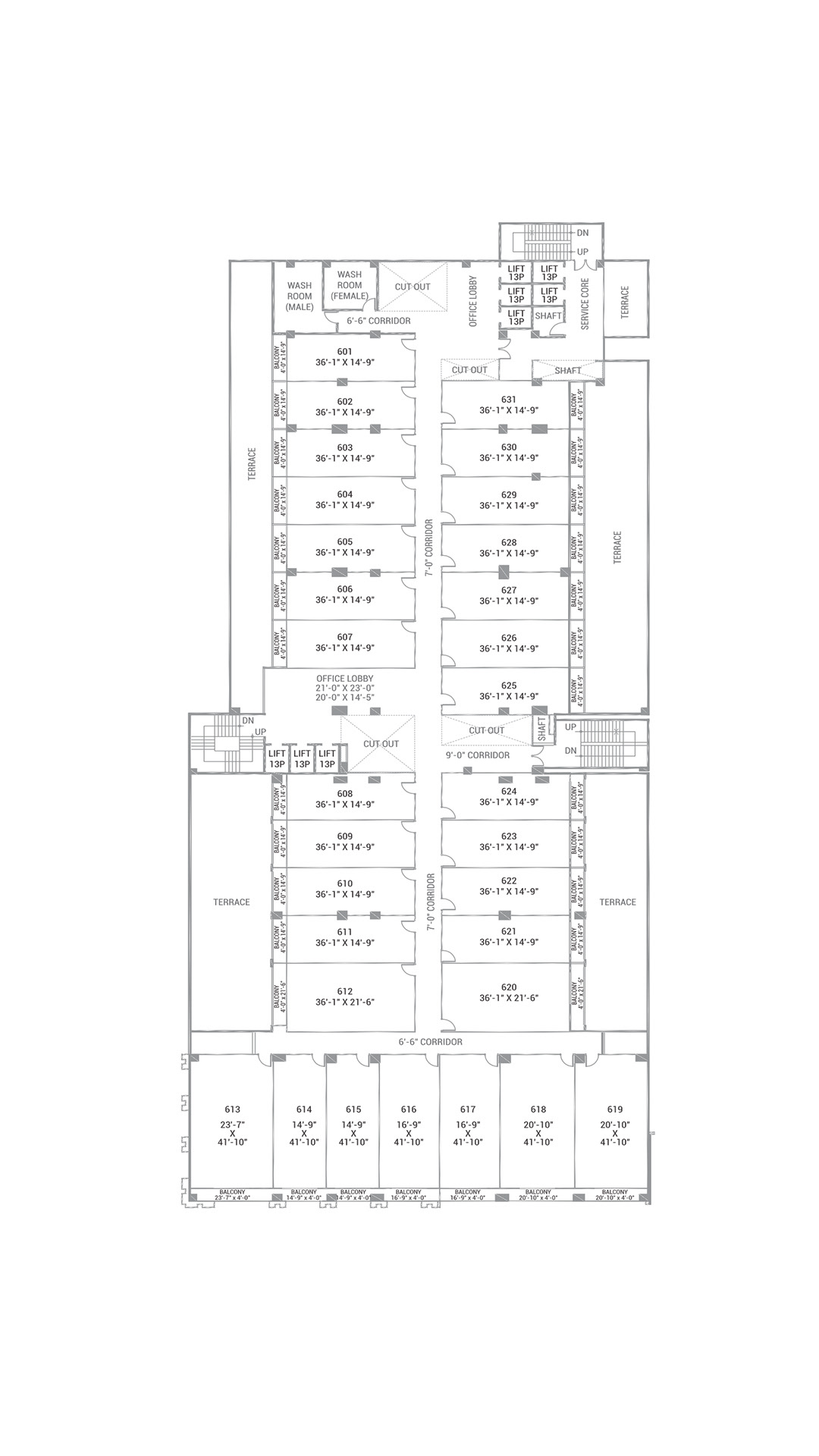 Sixth Floor Plan
