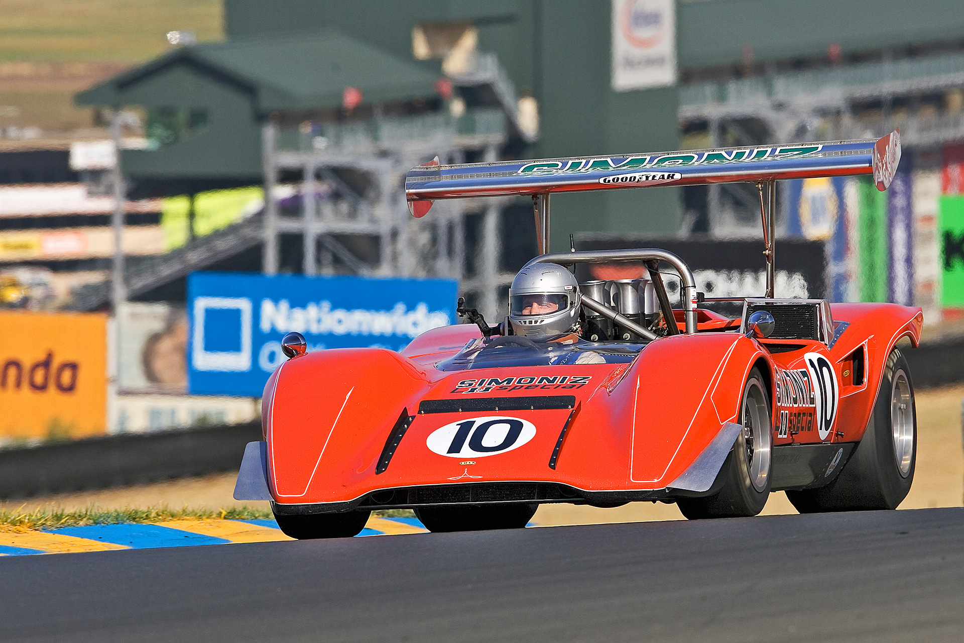 Just because a CanAm car is orange doesn't mean it's a McLaren. This is a Lola T163 at the Wine Country Classic...  ©  IAN DONALD