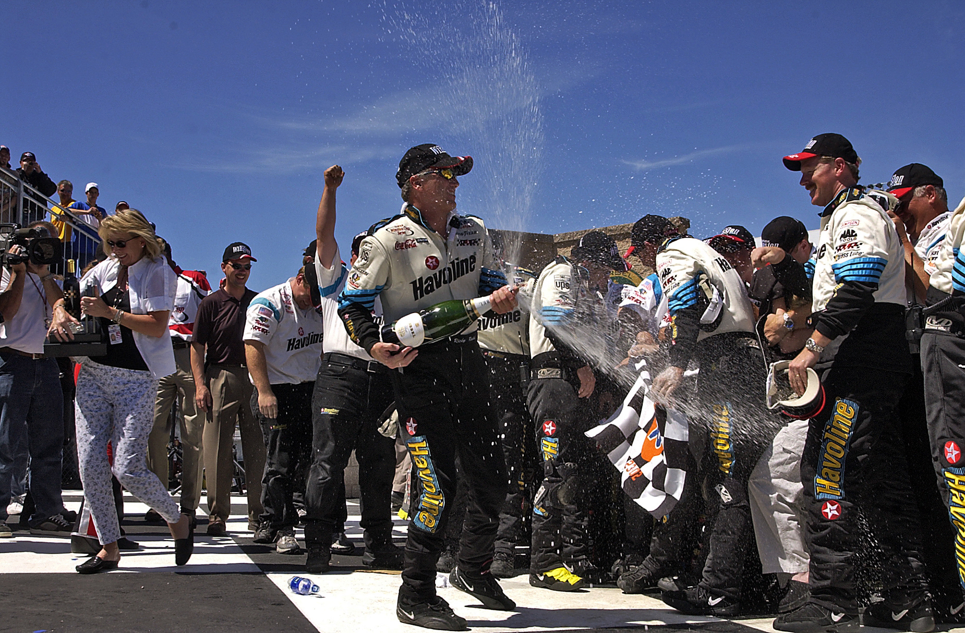 Ricky Rudd celebrates a NASCAR win at Sonoma.  ©  IAN DONALD
