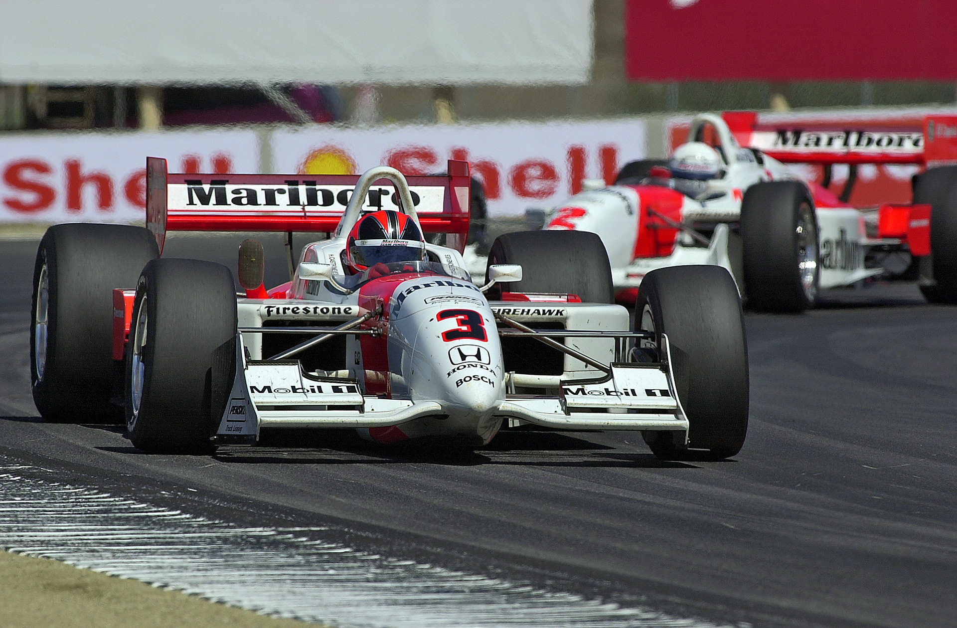 The Penske Team cars in line at Laguna...©  IAN DONALD