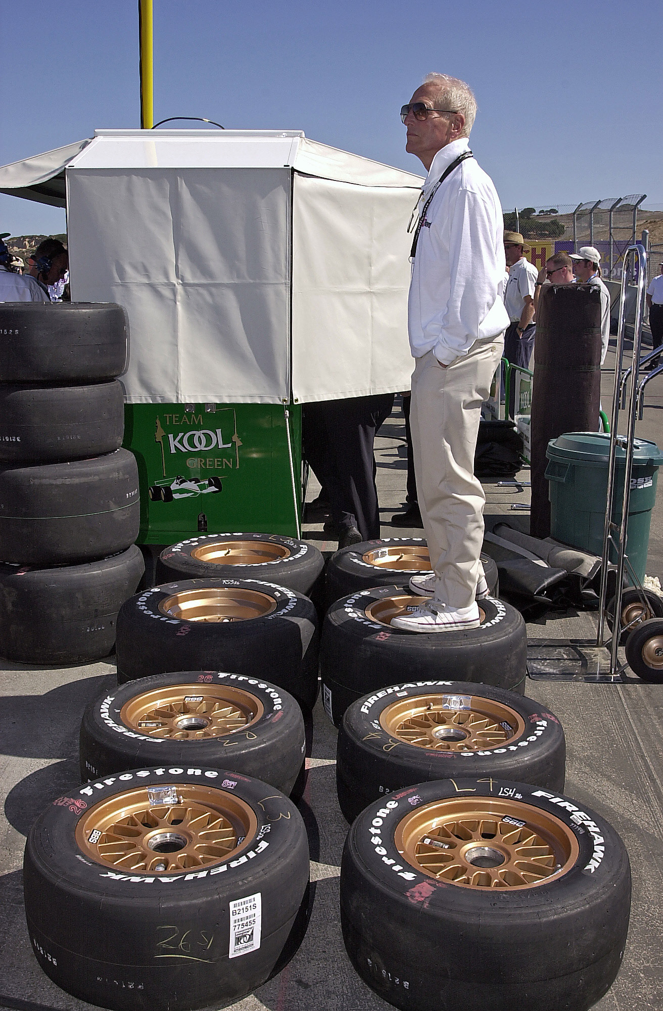 Newman-Haas Team Owner, Paul Newman was not a tall man...  © IAN DONALD