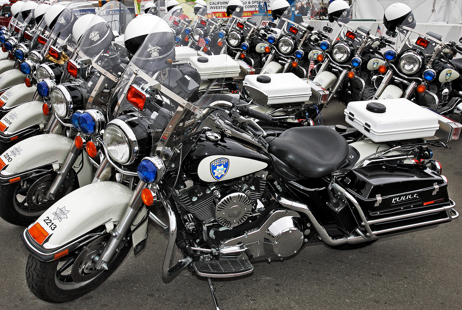 Why can you never find a Cop in Oakland? - they are all at the races...  ©  IAN DONALD