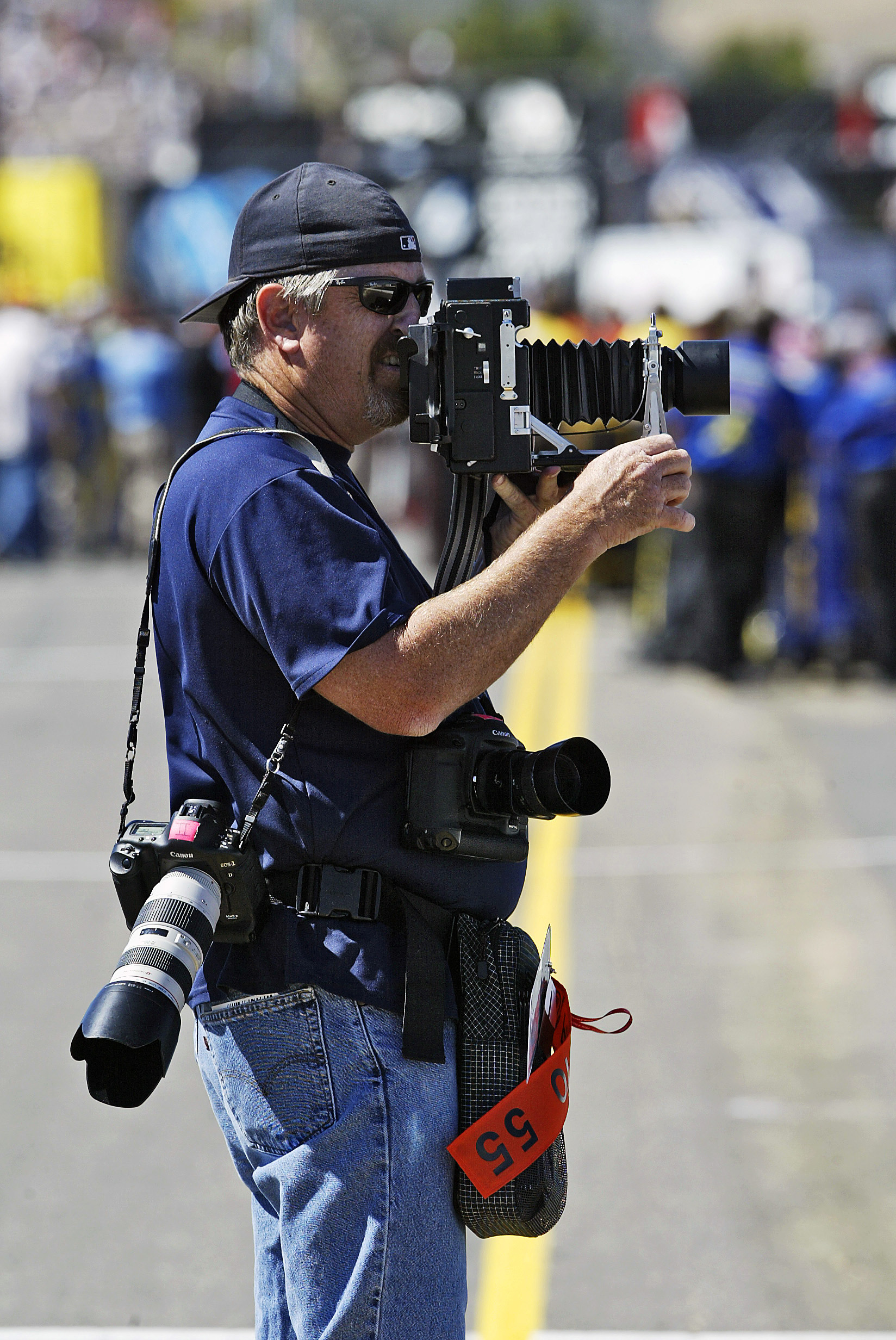 Sports Illustrated Photographer Robert Beck ditches Digital and goes "Old School" at NASCAR...  © IAN DONALD