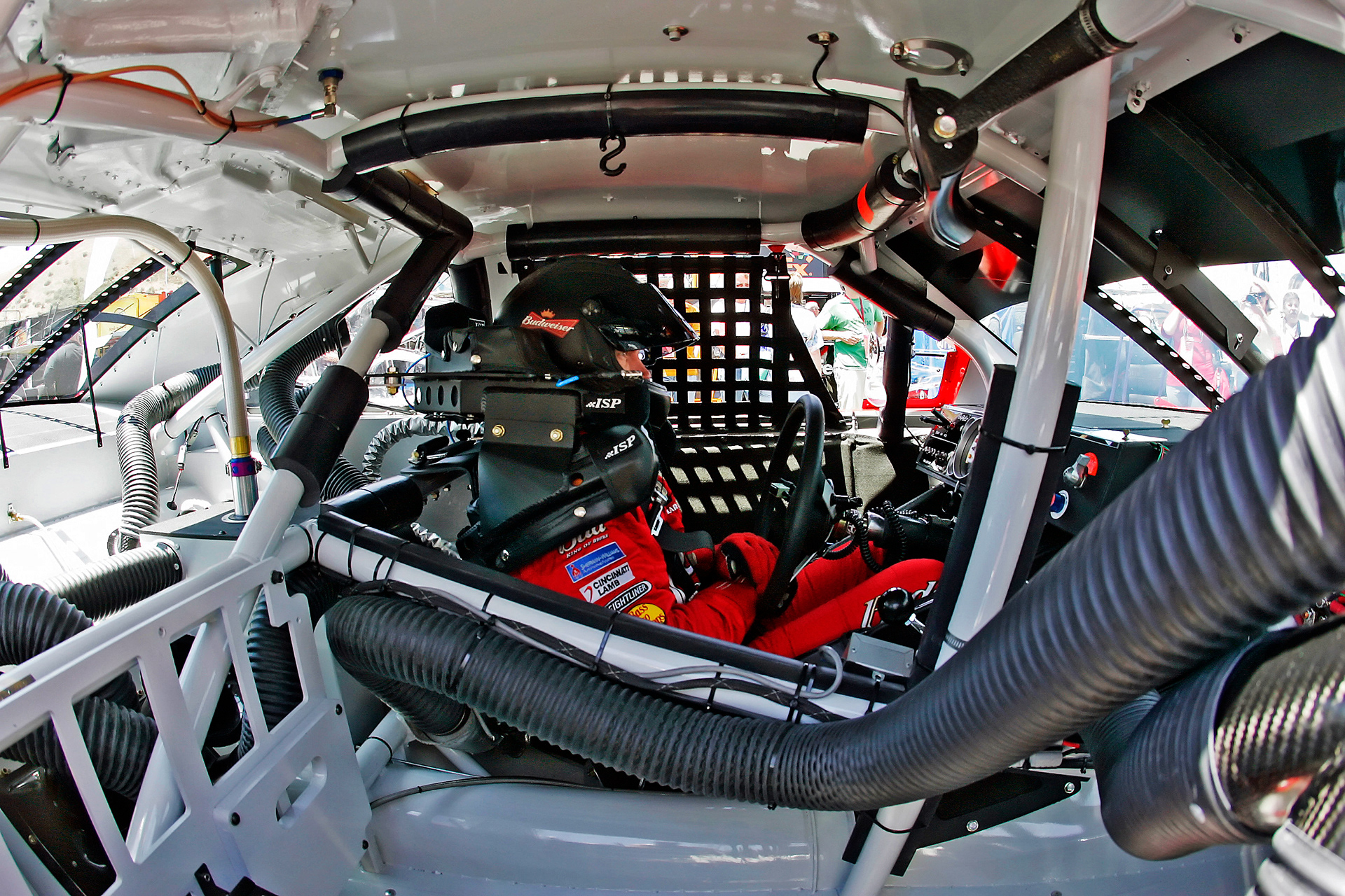 Dale Earnhardt Jr in the cockpit before the start of the race.  ©  IAN DONALD