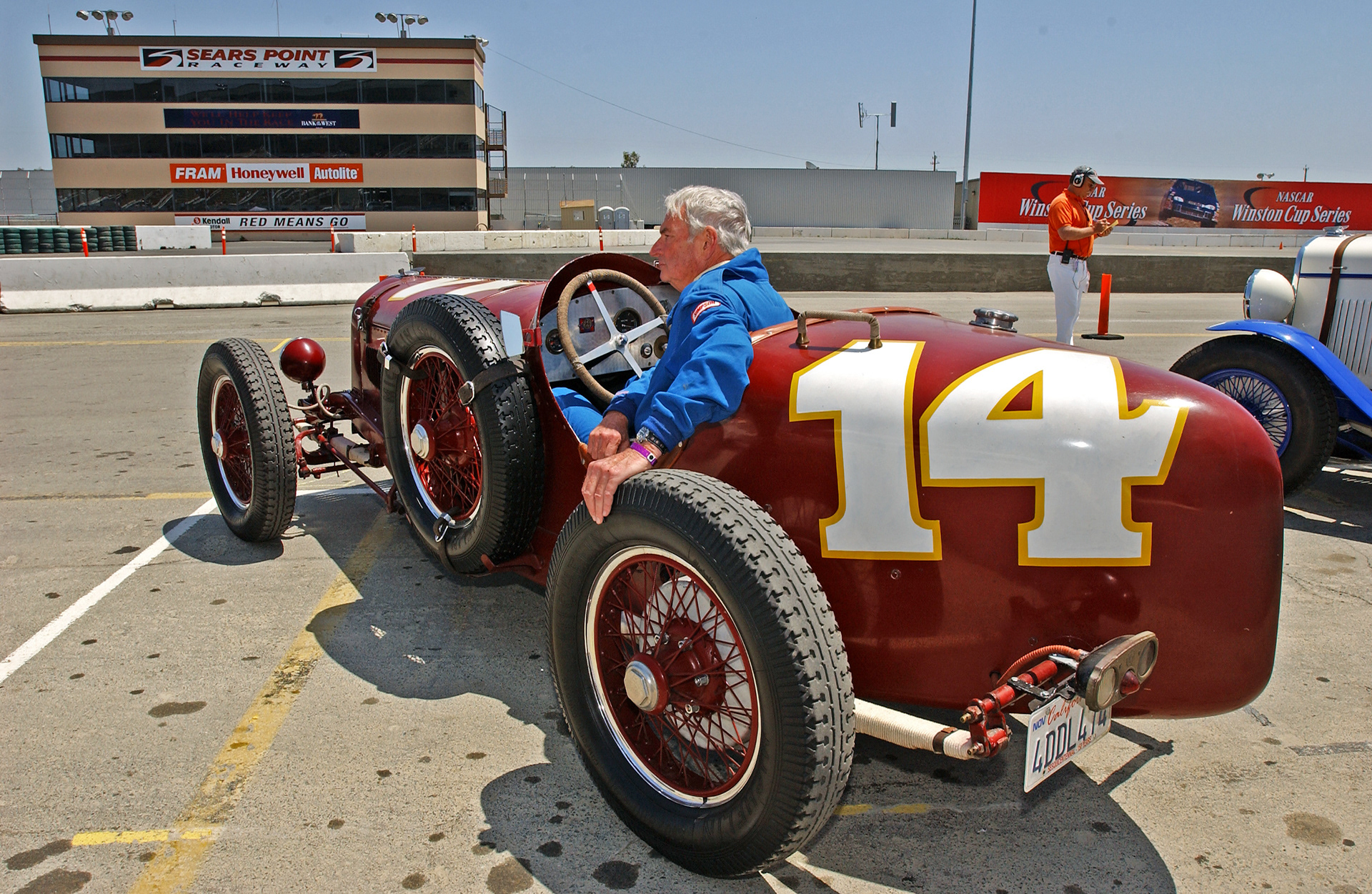 "California Mille" Founder & retired San Francisco Auto Dealer Martin Swig in his Vintage 1932 Alfa Romeo P3 Grand Prix racer at Sears Point for the Wine Country Classic.  ©  IAN DONALD
