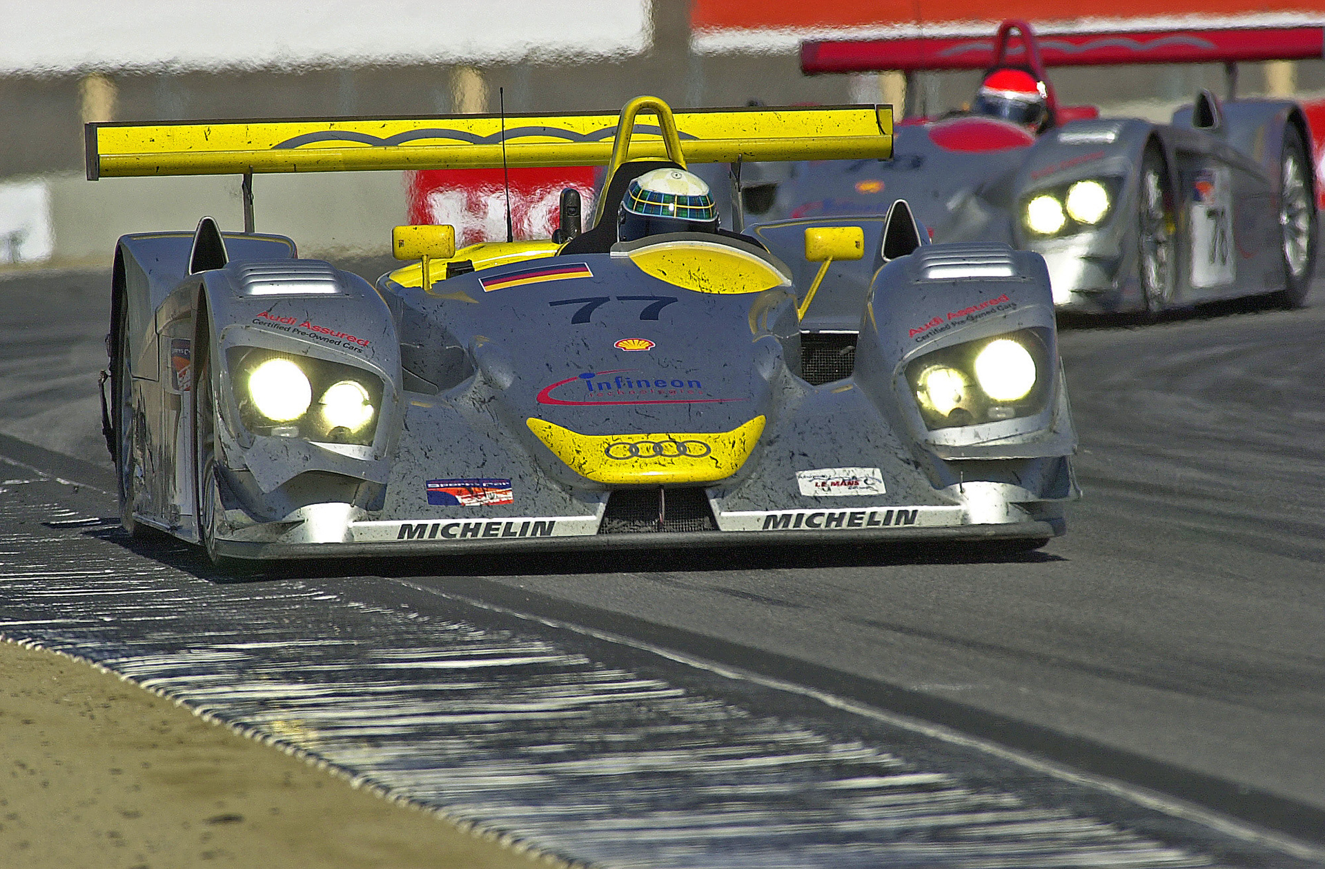 2000 - Scotsman Allan McNish in the Audi R8 at Laguna Seca  ©  IAN DONALD