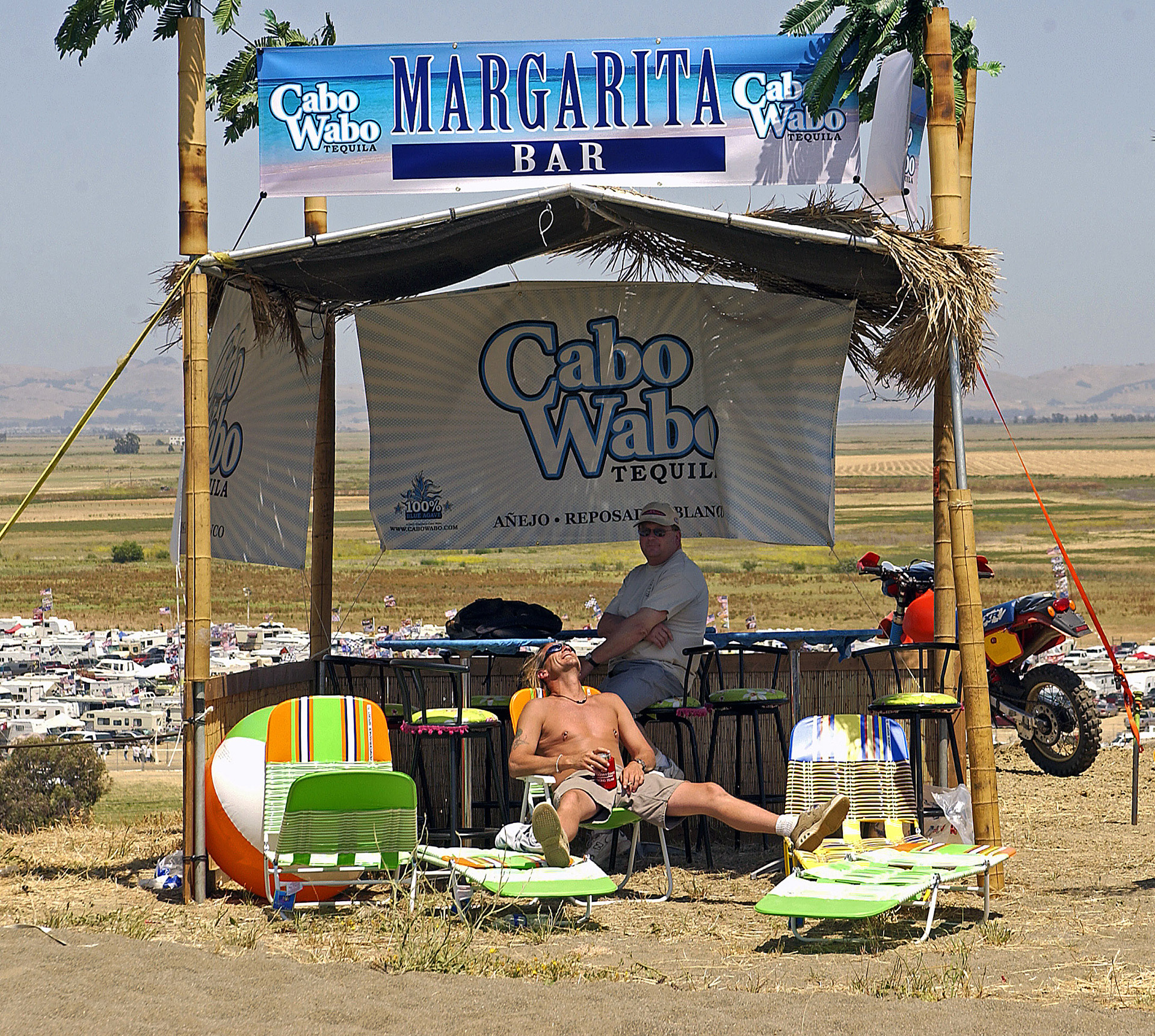  The Tequila at the CABO WABO Margarita Bar seemed to hit the spot for this guy..  © IAN DONALD
