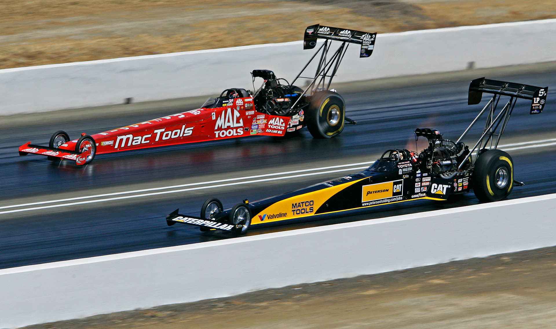 Duelling TOOL Co. Top Fuel Dragsters...©  IAN DONALD