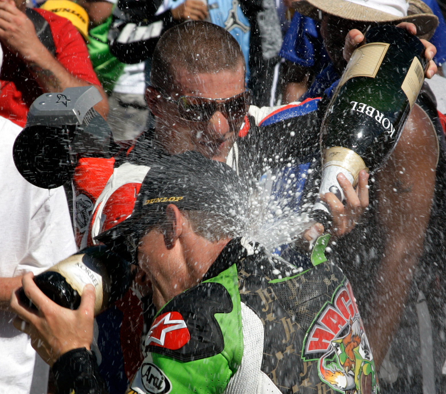 Ben Spies celebrating the win with Jamie Hacking ©  IAN DONALD