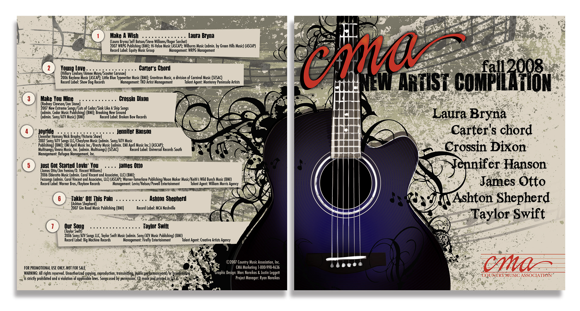 CMA: Promo CD Booklet Design (1)