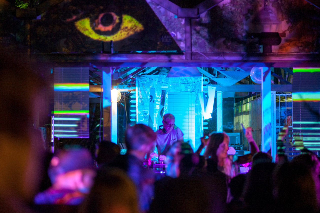 Folded Visuals VJ set at Kultti Getaway Garden
