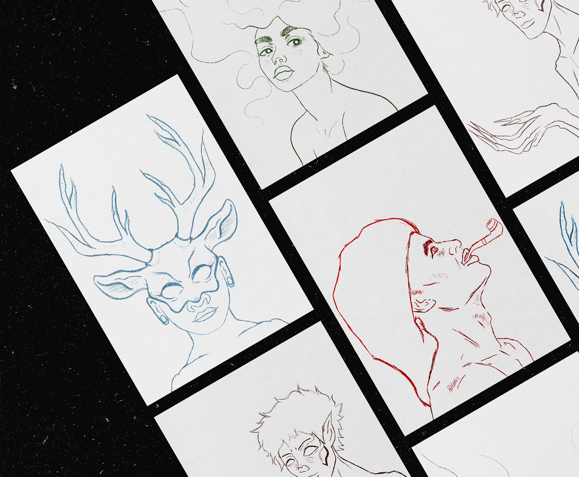 sketch de algumas ilustrações