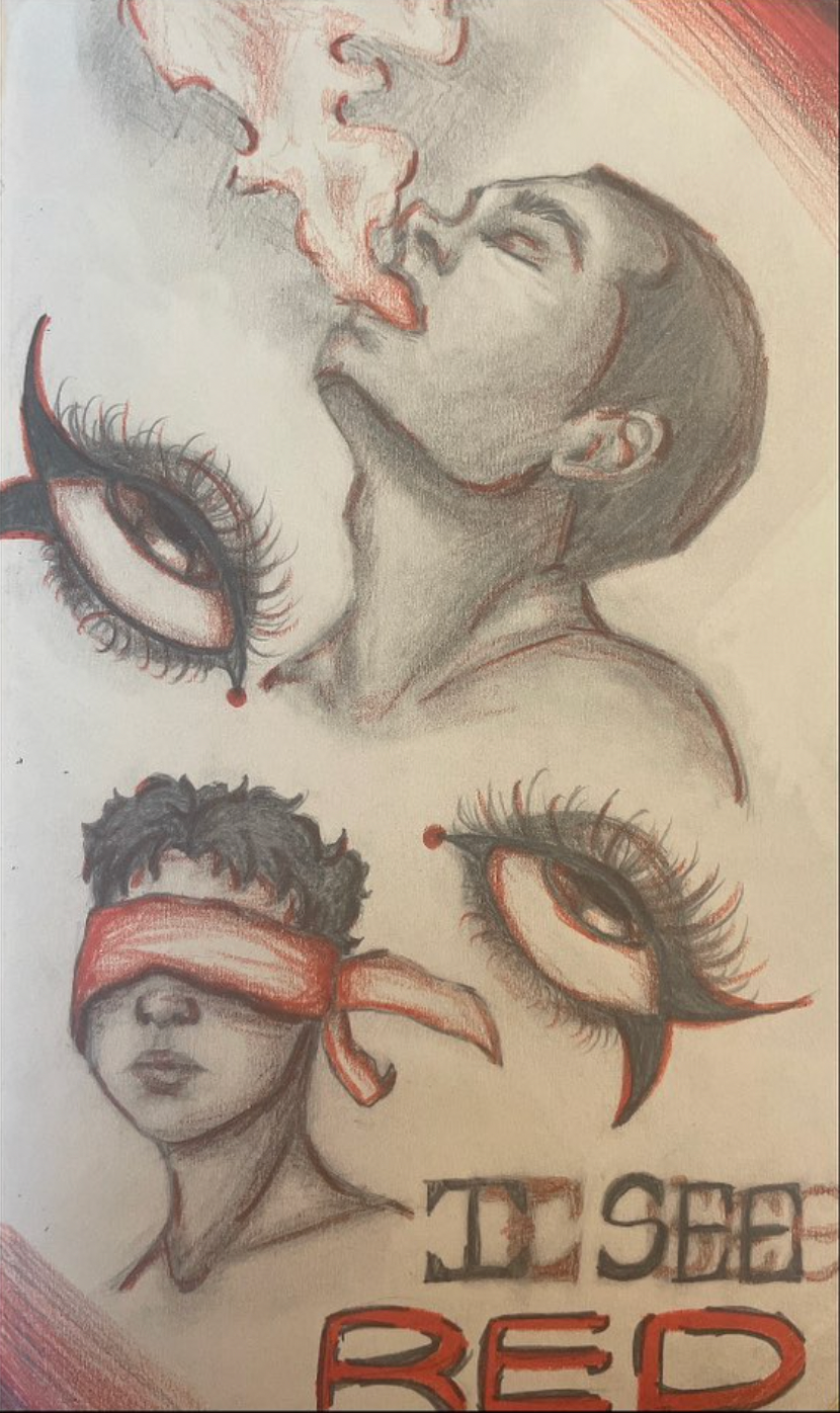 red color spot drawings
